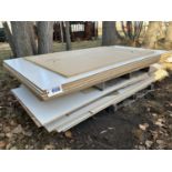 ASSORTED SHEETS OF MELAMINE AND PREFINISHED PLYWOOD