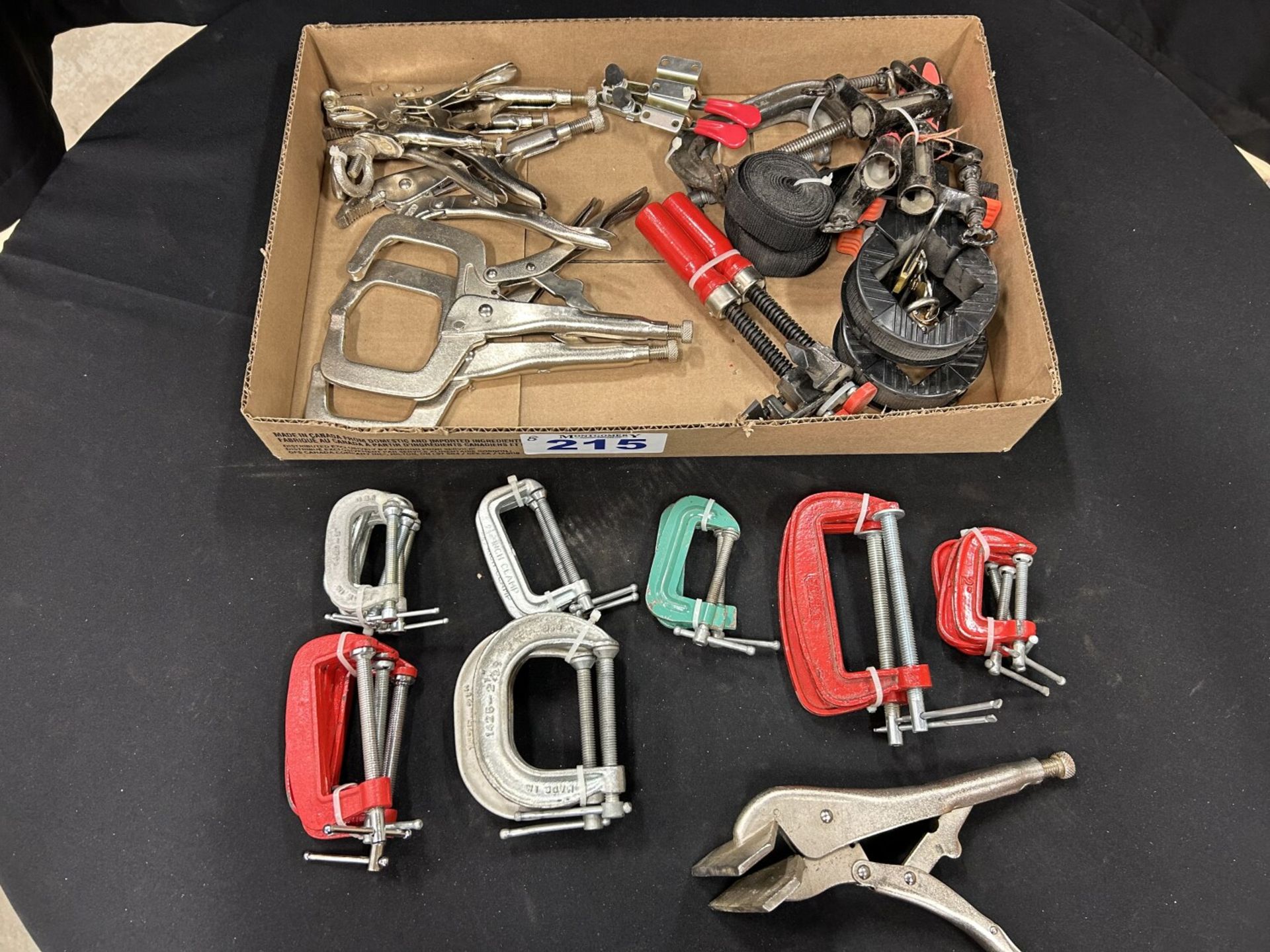 L/O ASSORTED CLAMPS, VISE GRIP, ETC.