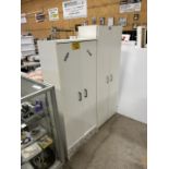 WOODEN STORAGE CABINETS 24"X12"X54" & 24"X12"X60"