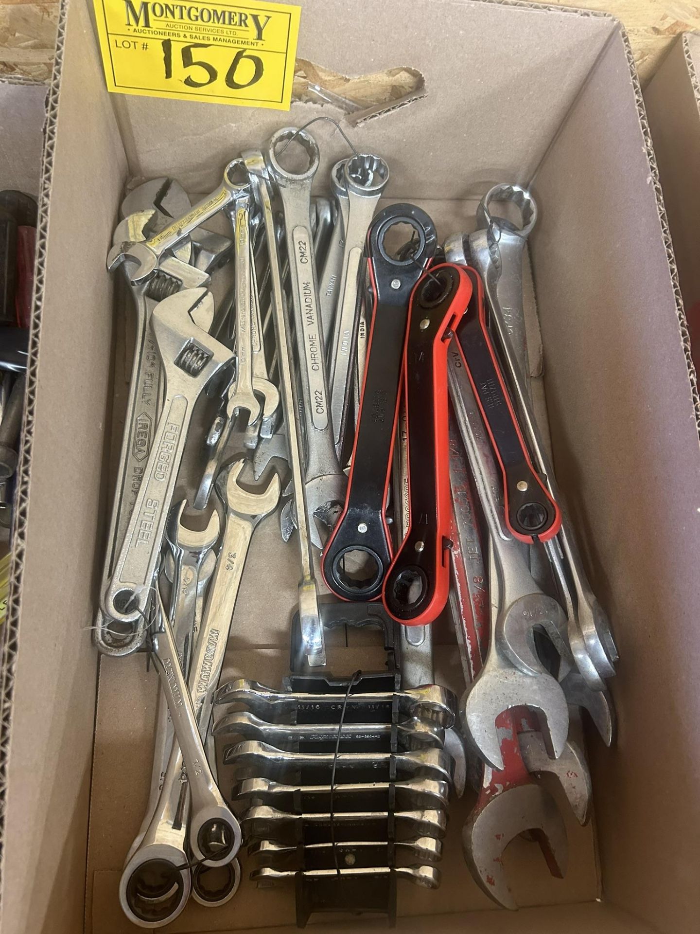 L/O ASSORTED COMBINATION WRENCHES, ADJUSTABLE WRENCHES, ETC.