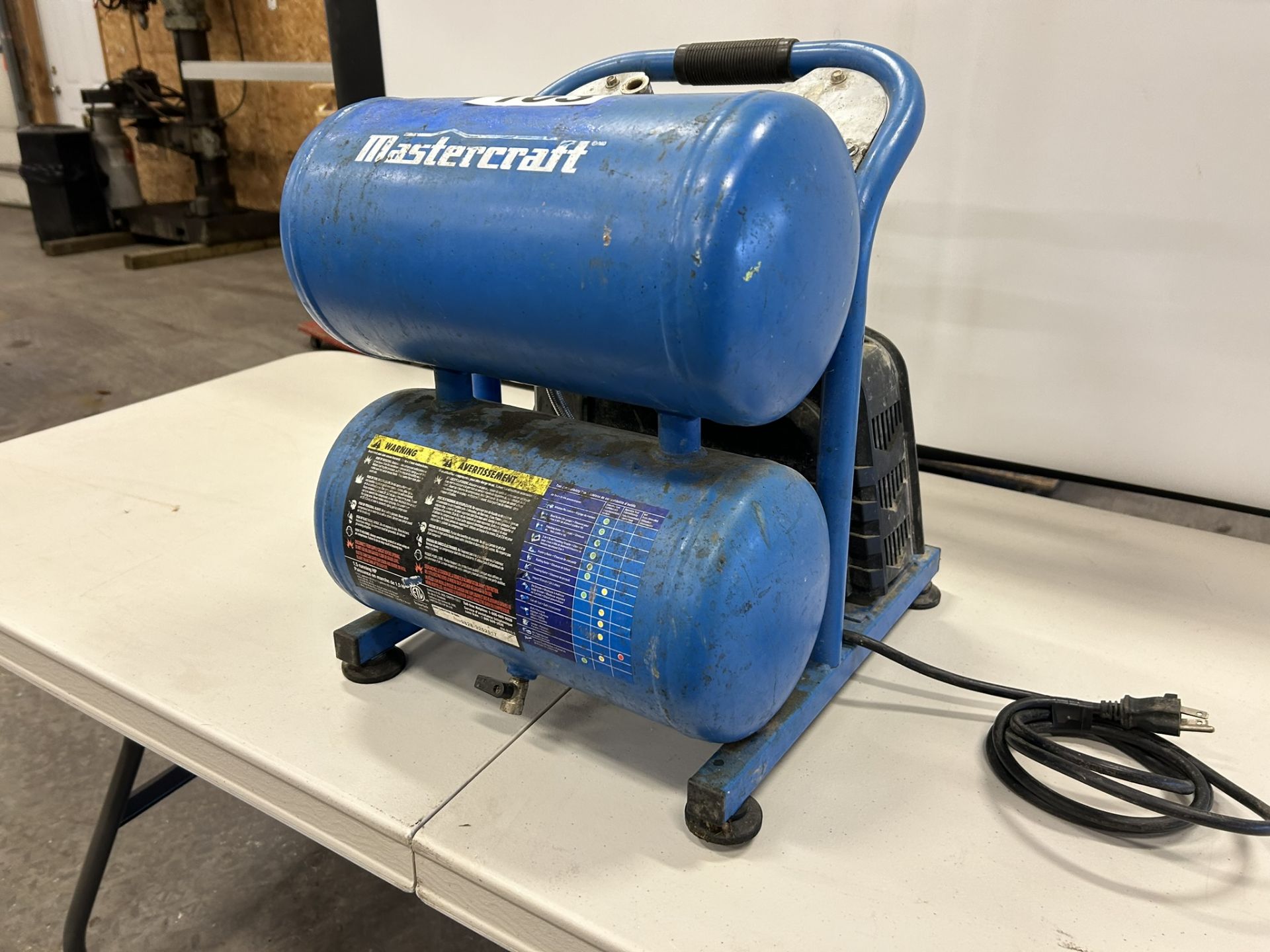 MASTERCRAFT TWIN TANK PORTABLE AIR COMPRESSOR - Image 2 of 5