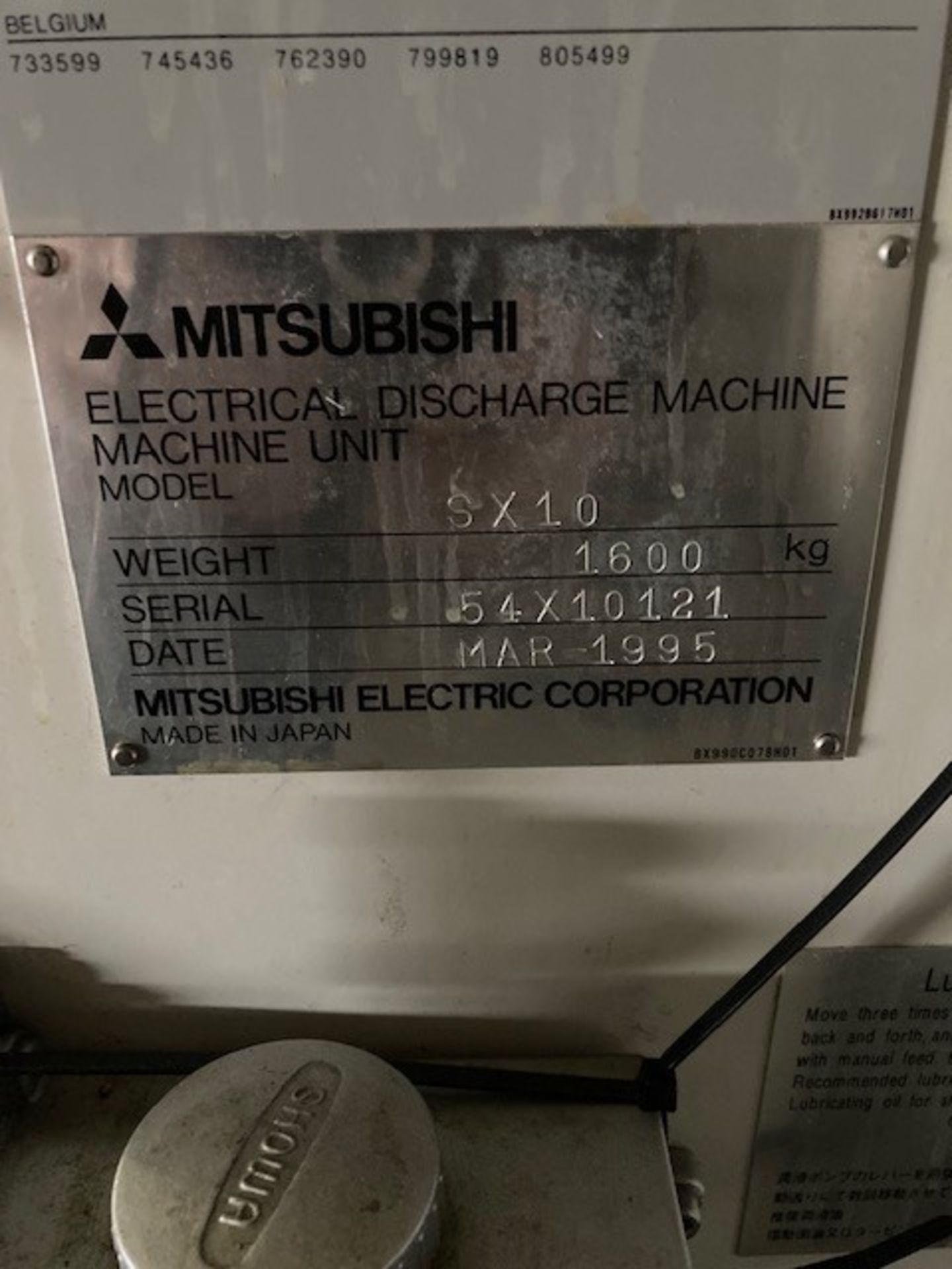 Mitsibishi Wire EDM Machine, Model No.: SX10 - Image 18 of 18