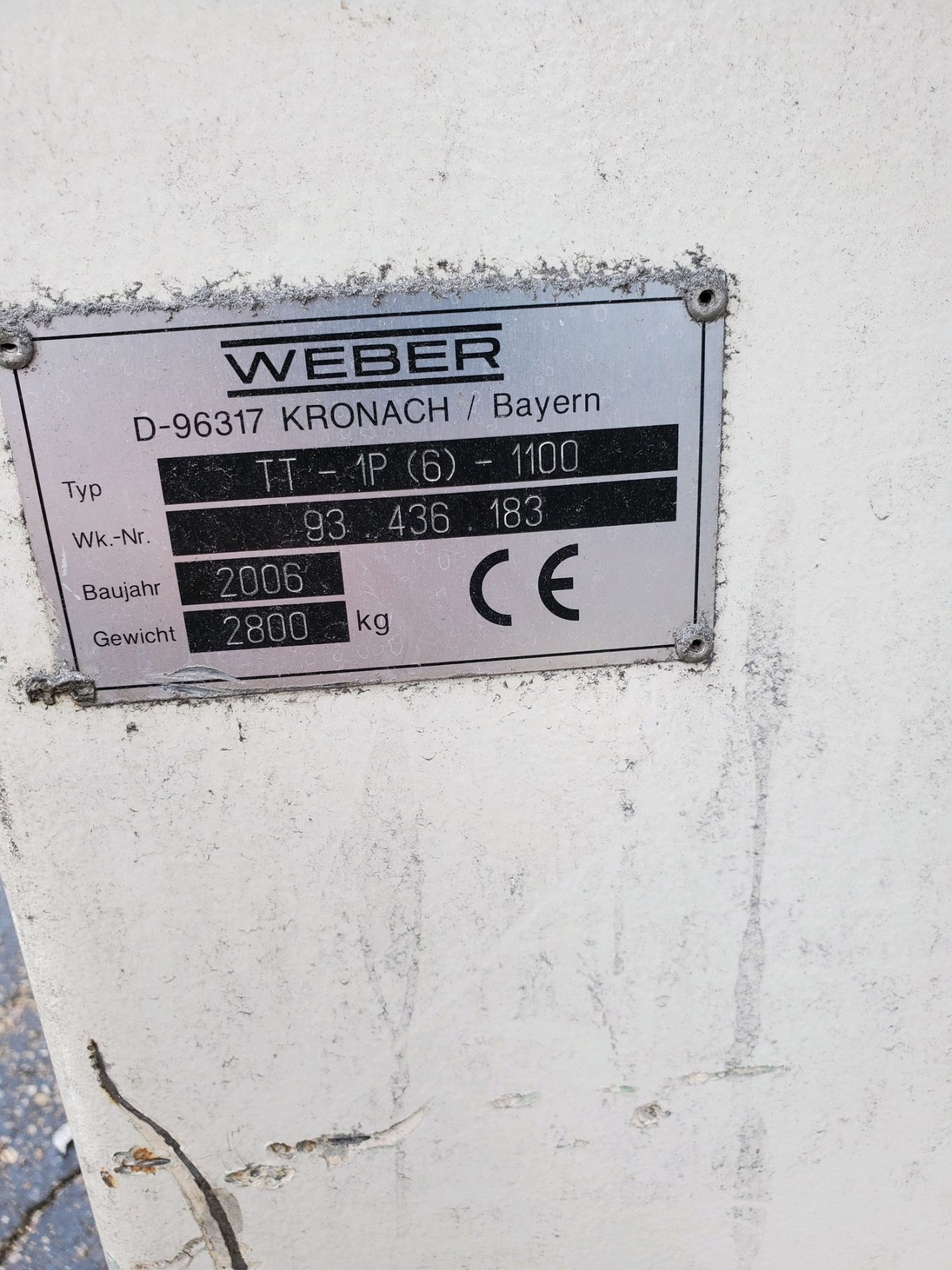 Weber TT-1P(6)1100 Wide Belt Grinding Machine - Image 6 of 6