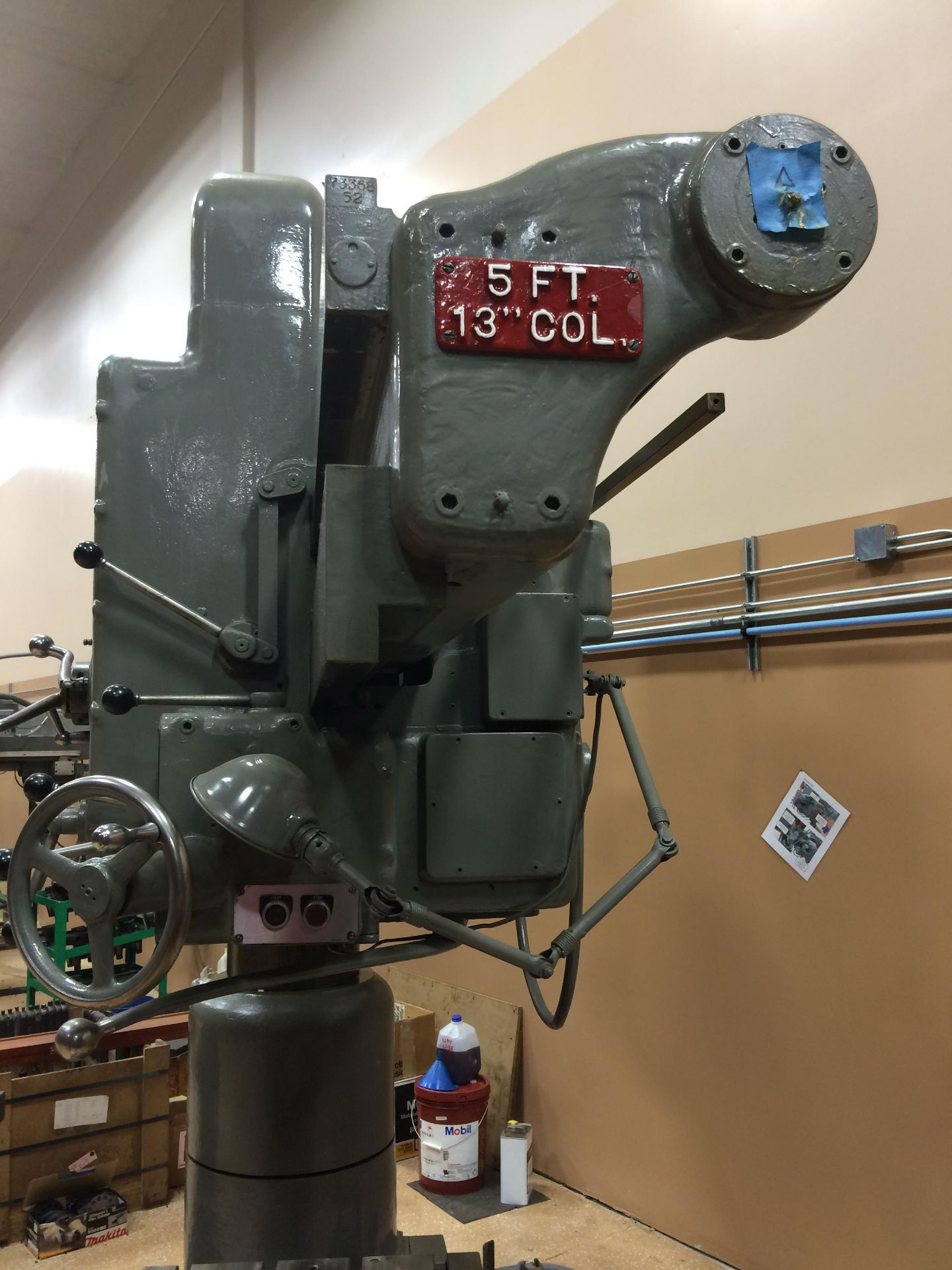 5' X 13" AMERICAN HOLE WIZARD RADIAL ARM DRILL - Image 9 of 9
