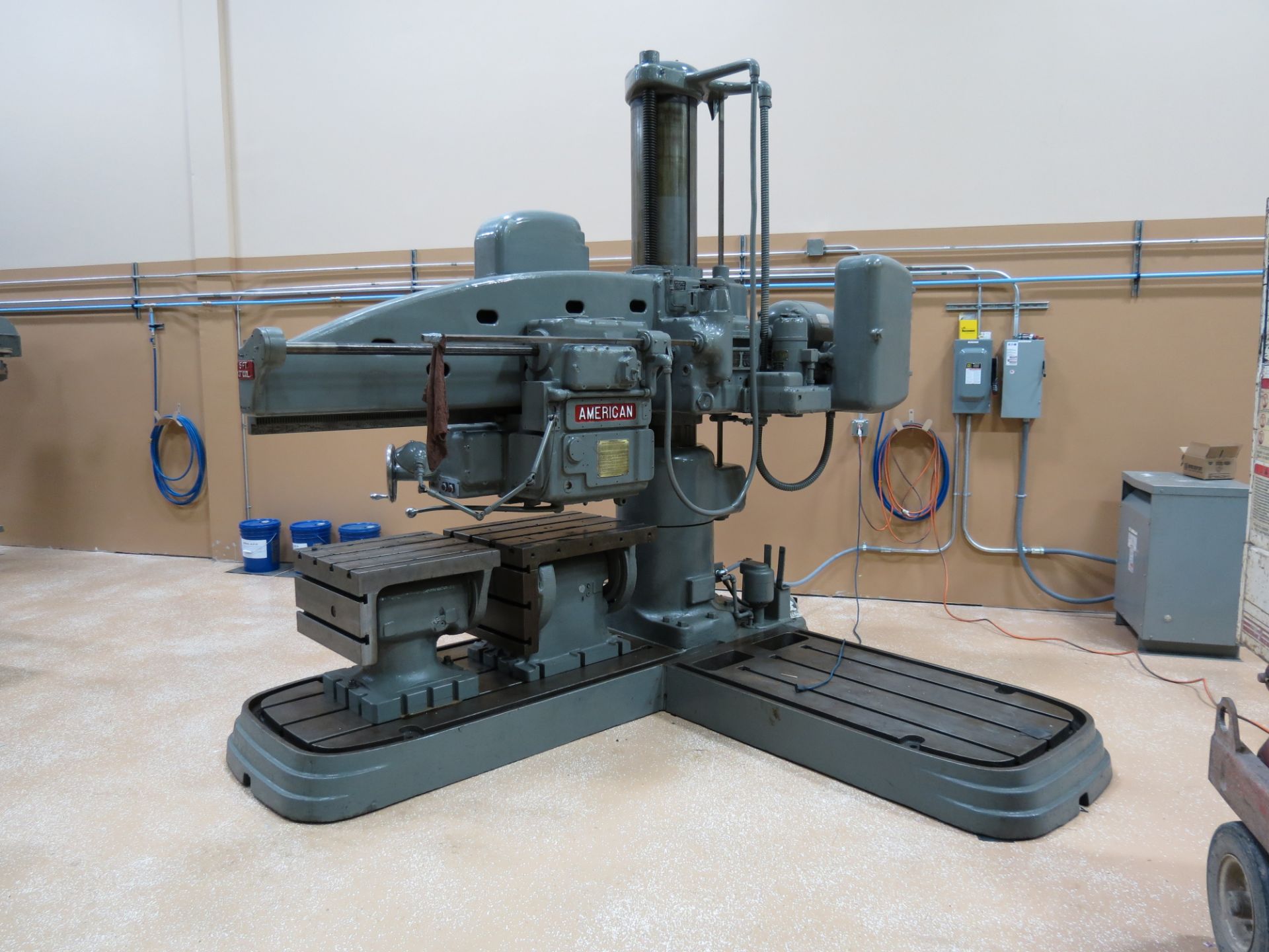 5' X 13" AMERICAN HOLE WIZARD RADIAL ARM DRILL - Image 2 of 9