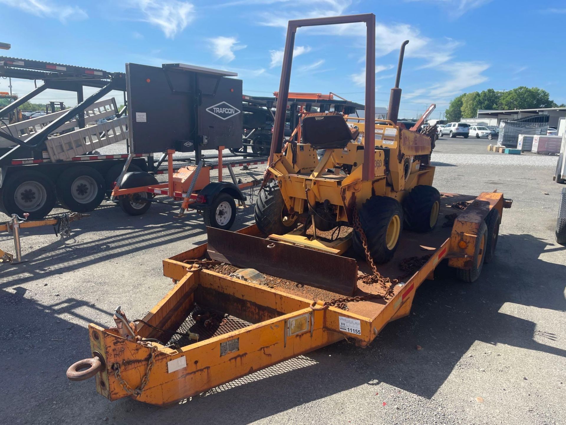 1988 Dixie Trailer with Case 360 Trencher