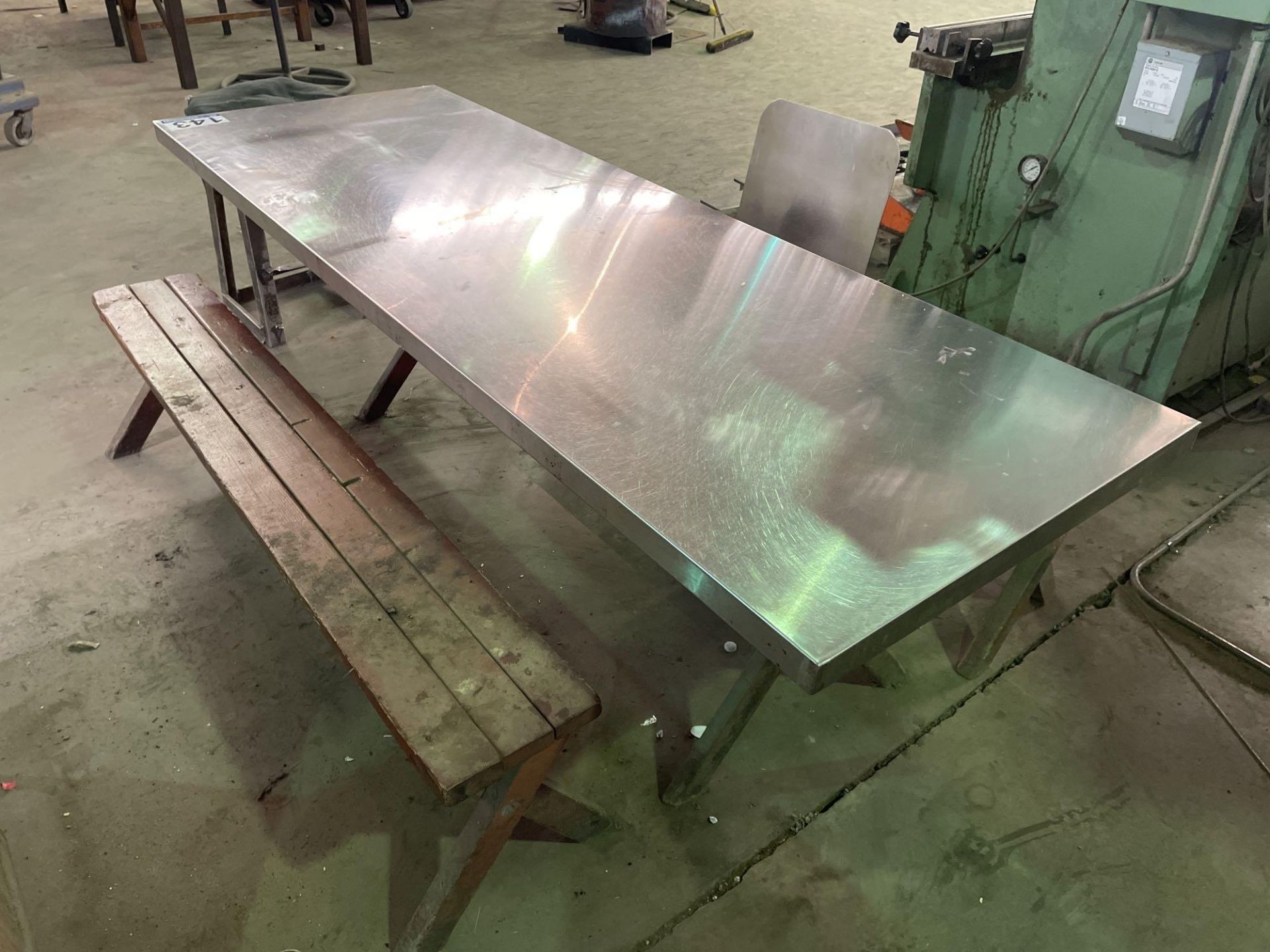 Picnic Table with Stainless Steel Top - Image 4 of 4