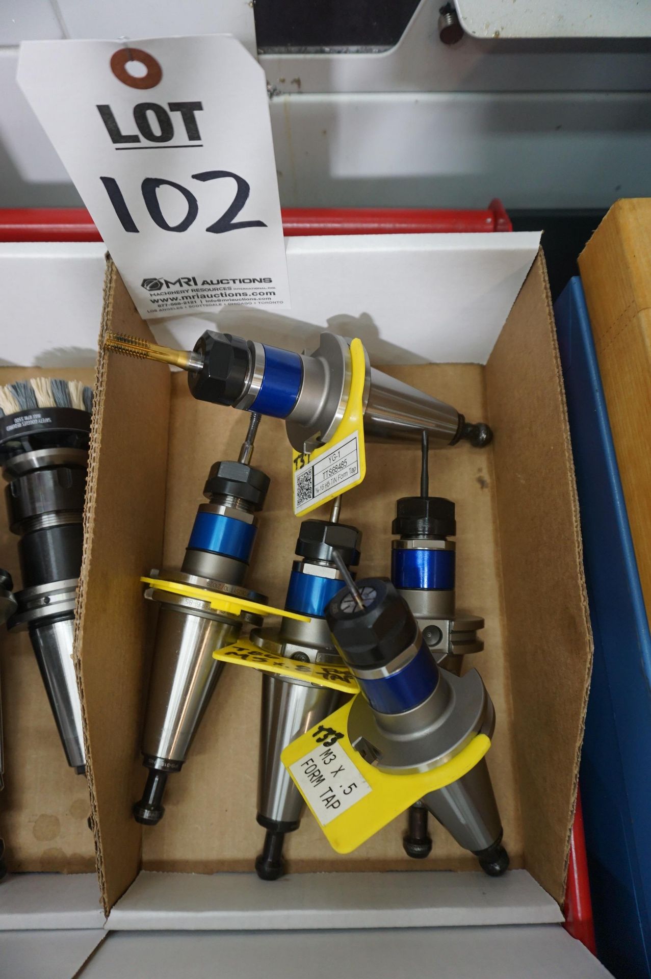 (5) MISC. CAT40 FORM TAP TOOL HOLDERS