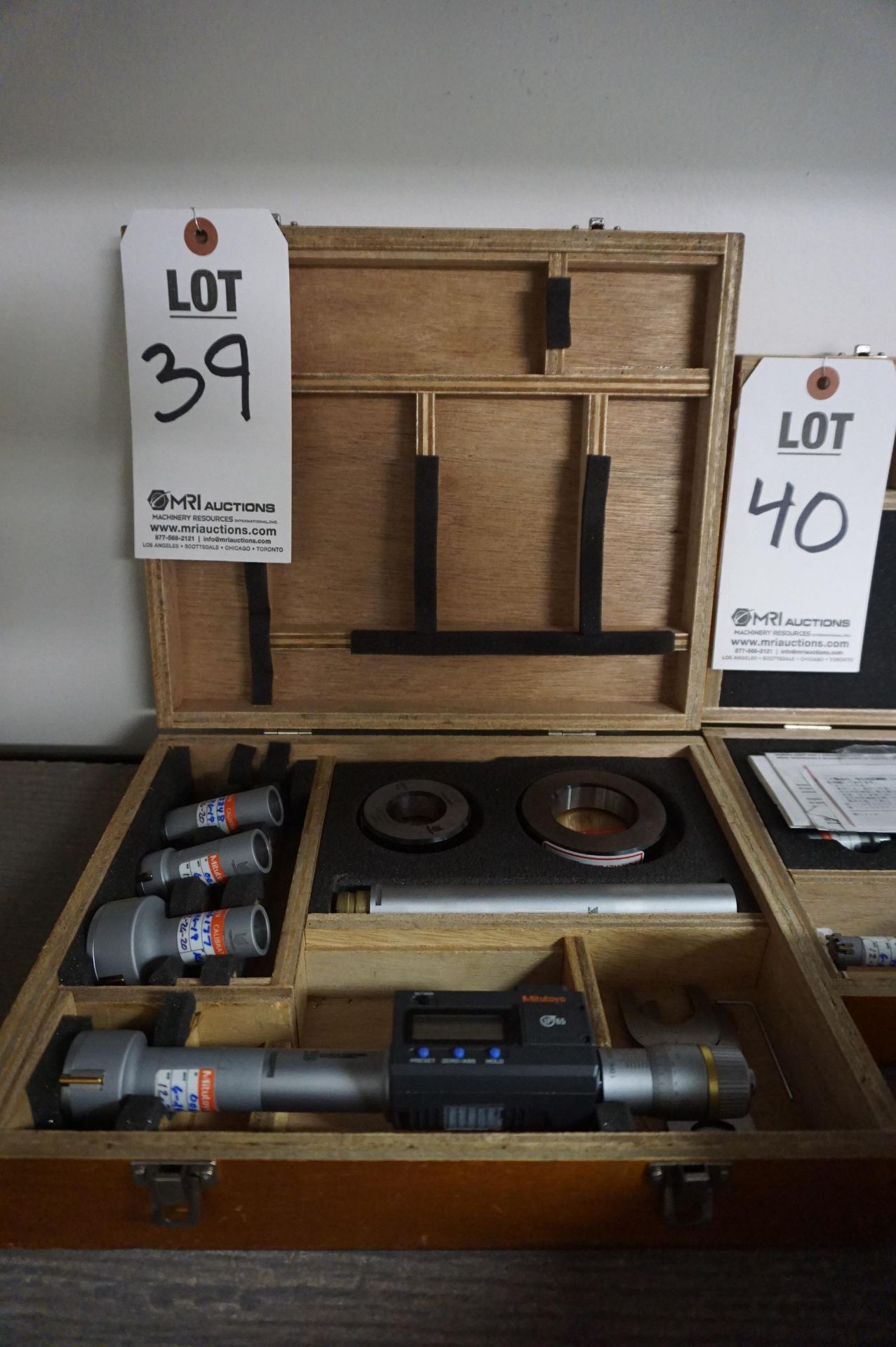 LOT TO INCLUDE: (1) MITUTOYO DIGIMATIC DIGITAL BORE MICROMETER SET, .8" - 2", (1) MITUTOYO DIGITAL