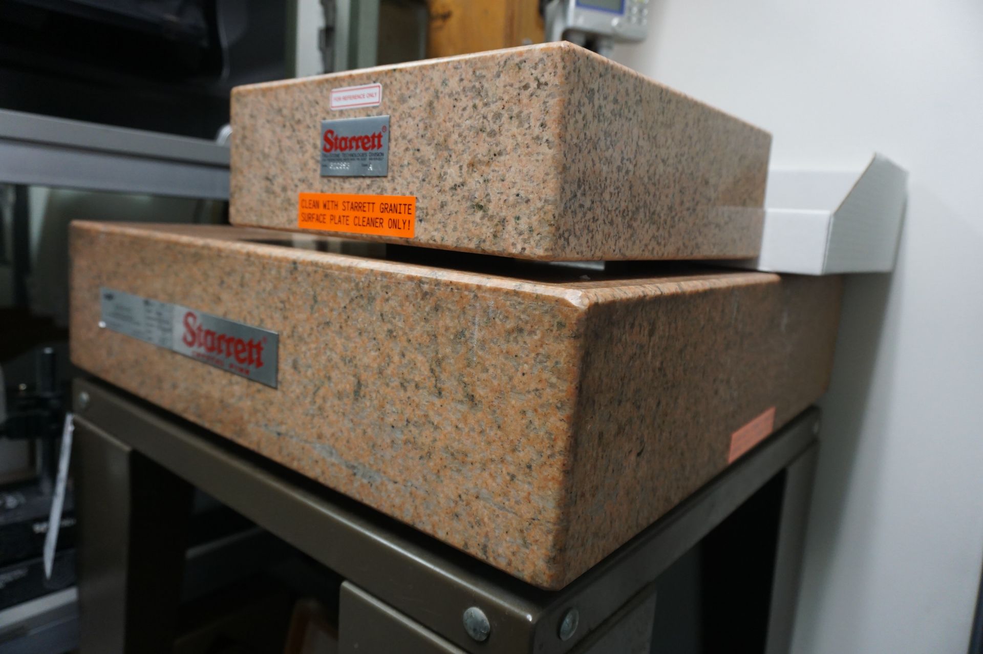 LOT TO INCLUDE: (1) STARRETT GRANITE SURFACE PLATE CRYSTAL PINK WITH STAND, 24" X 24" X 6", (1) - Image 3 of 3