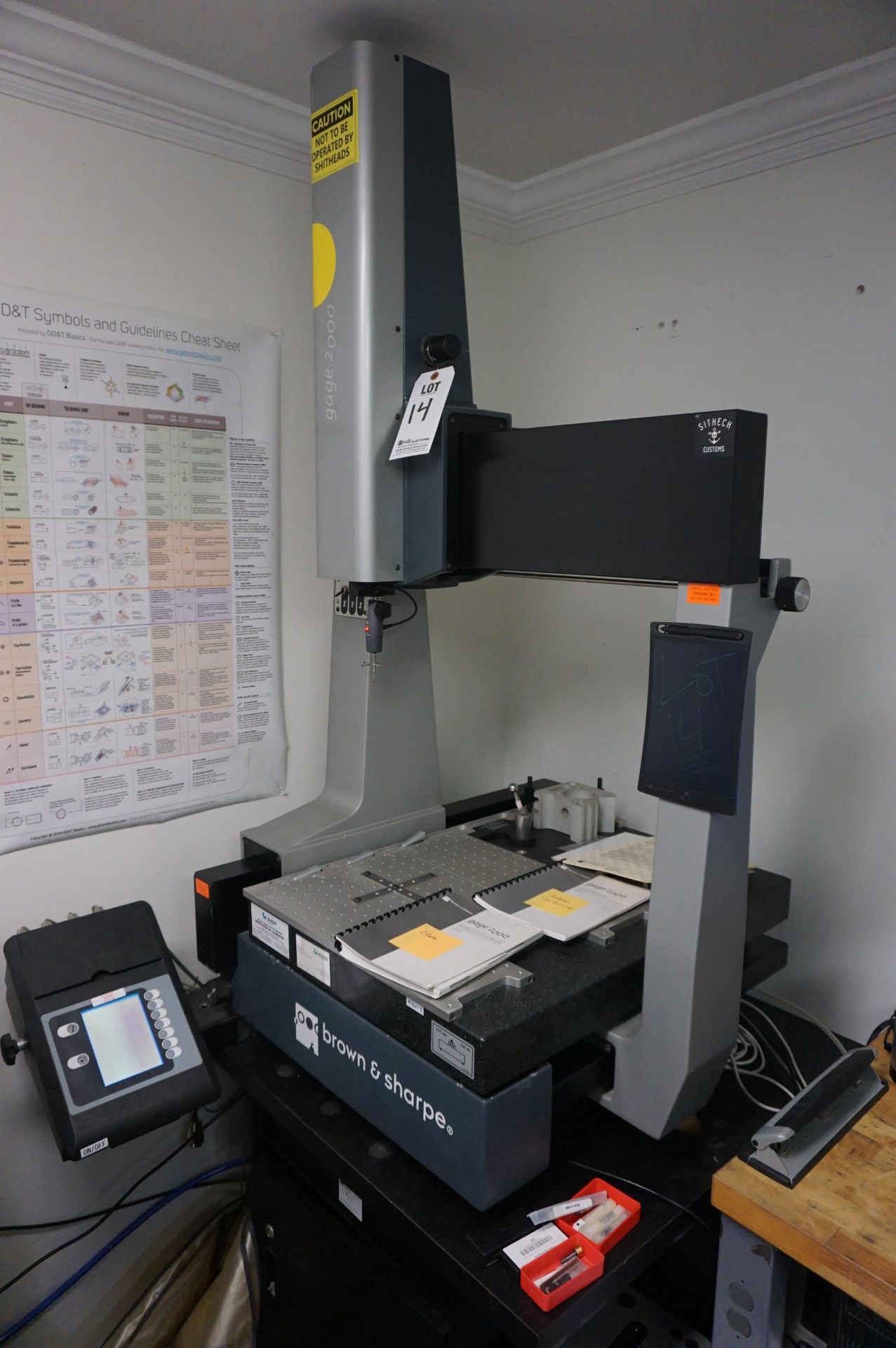 2002 BROWNE AND SHARPE COORDINATE MEASURING MACHINE, MODEL GAGE 2000, S/N 0702-1854 TO INCLUDE: - Image 10 of 10