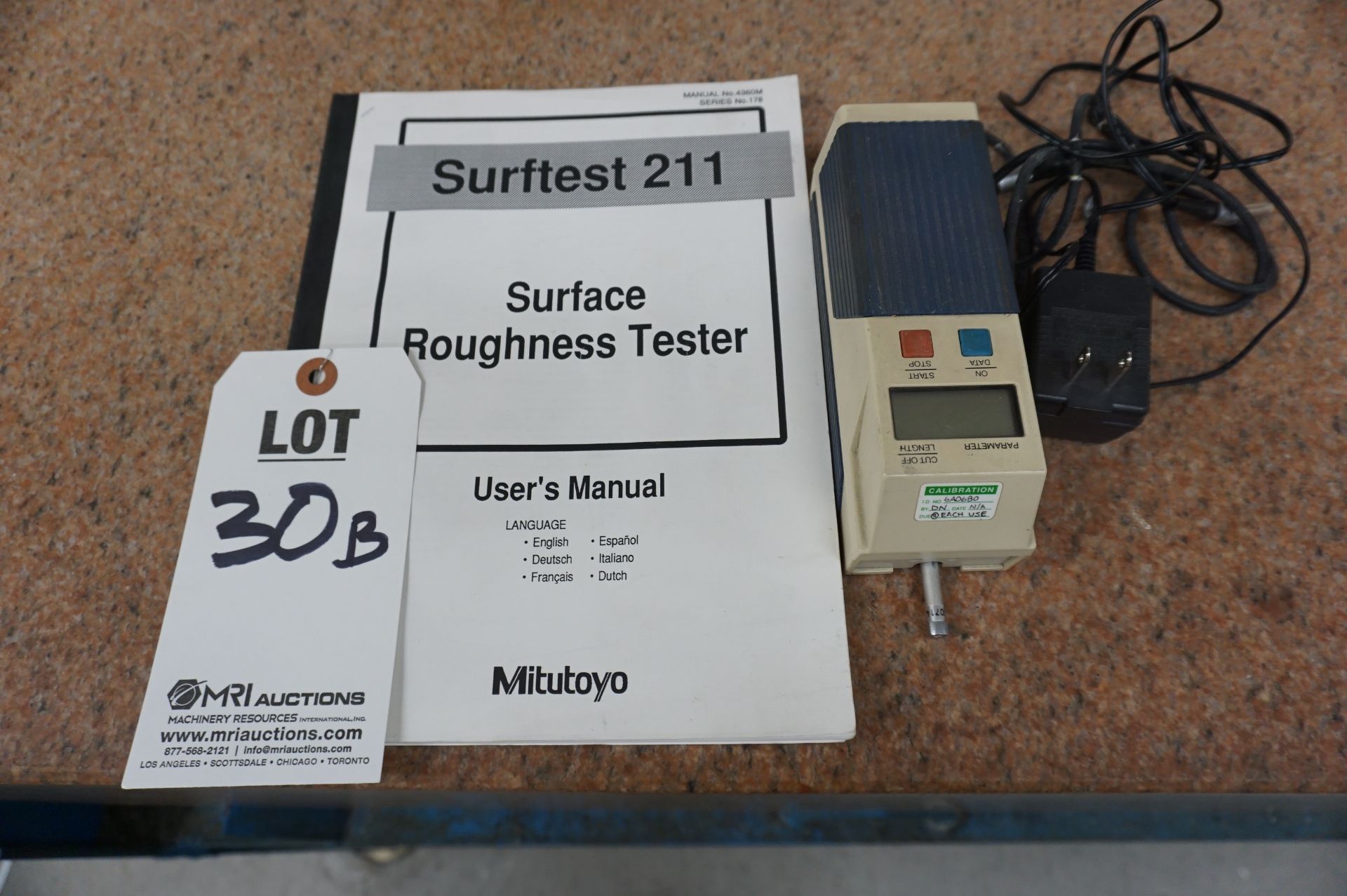 MITUTOYO SURFTEST 211 WITH AC ADAPTER AND MANUAL *NOT OPERABLE*