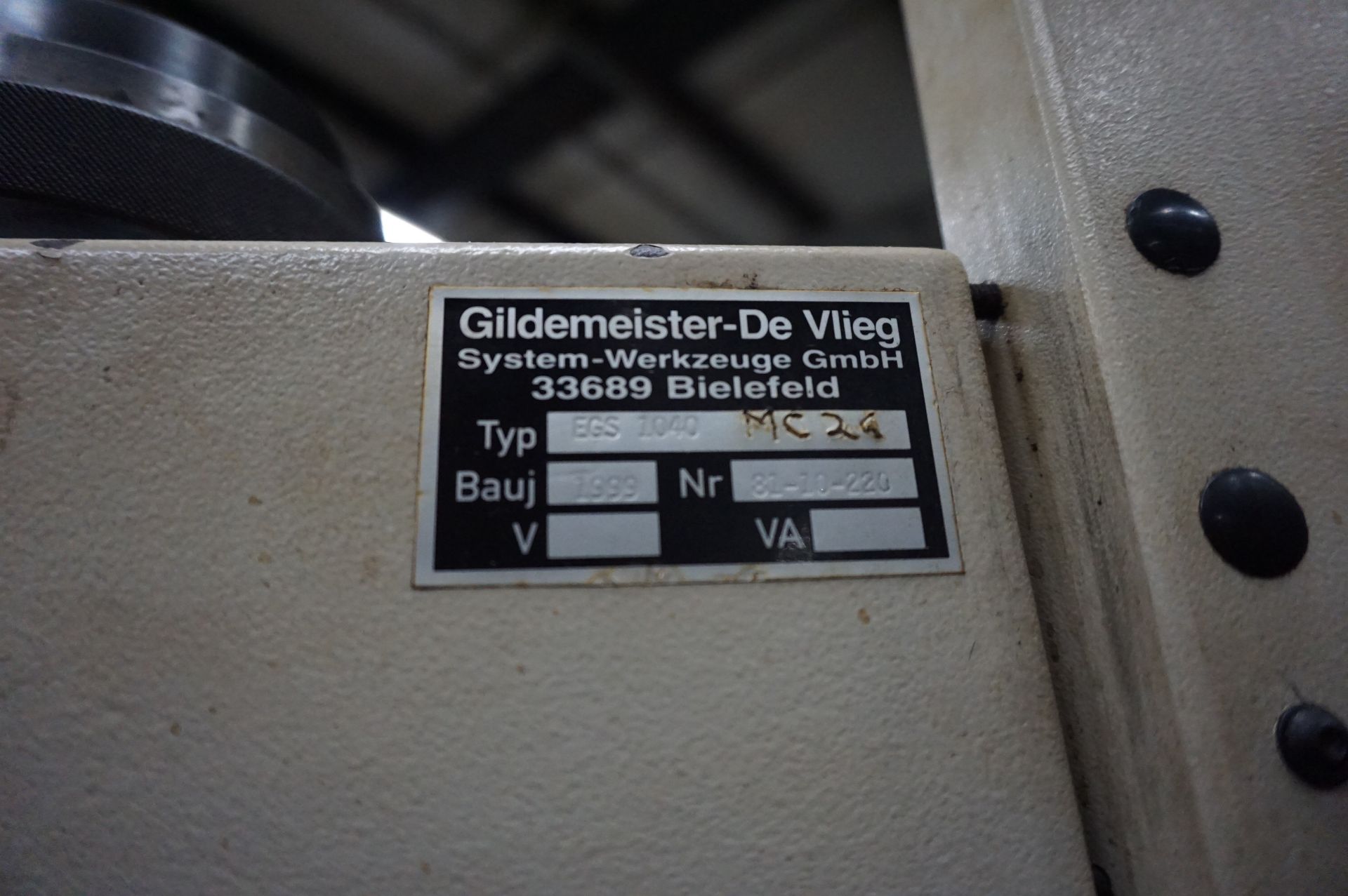 LOT TO INCLUDE: (1) 1999 GILDEMEISTER-DE VLIEG MICROSET TOOL PRESETTING MACHINE MODEL EGS 1040, S/ - Image 3 of 6