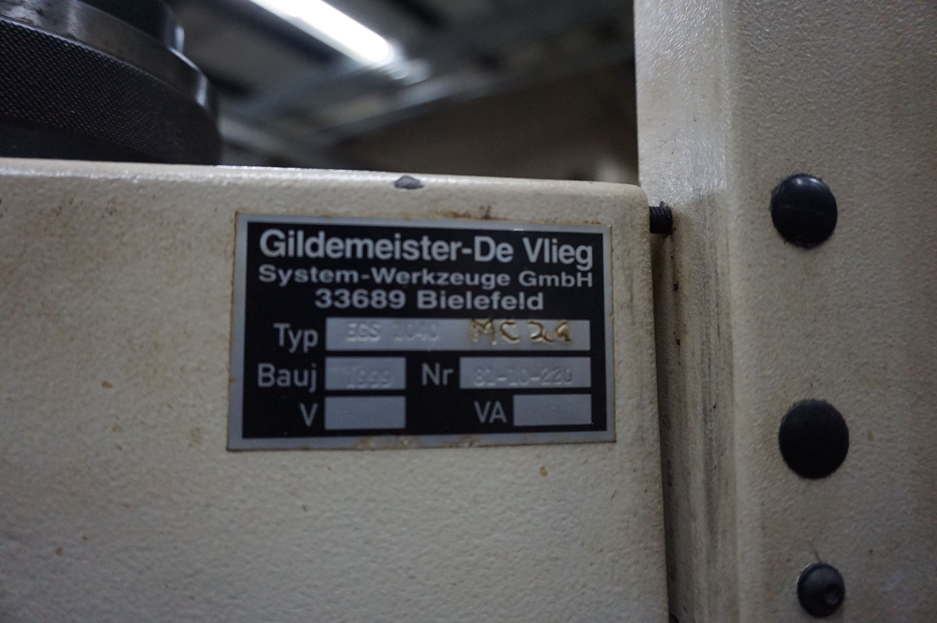LOT TO INCLUDE: (1) 1999 GILDEMEISTER-DE VLIEG MICROSET TOOL PRESETTING MACHINE MODEL EGS 1040, S/ - Image 2 of 6