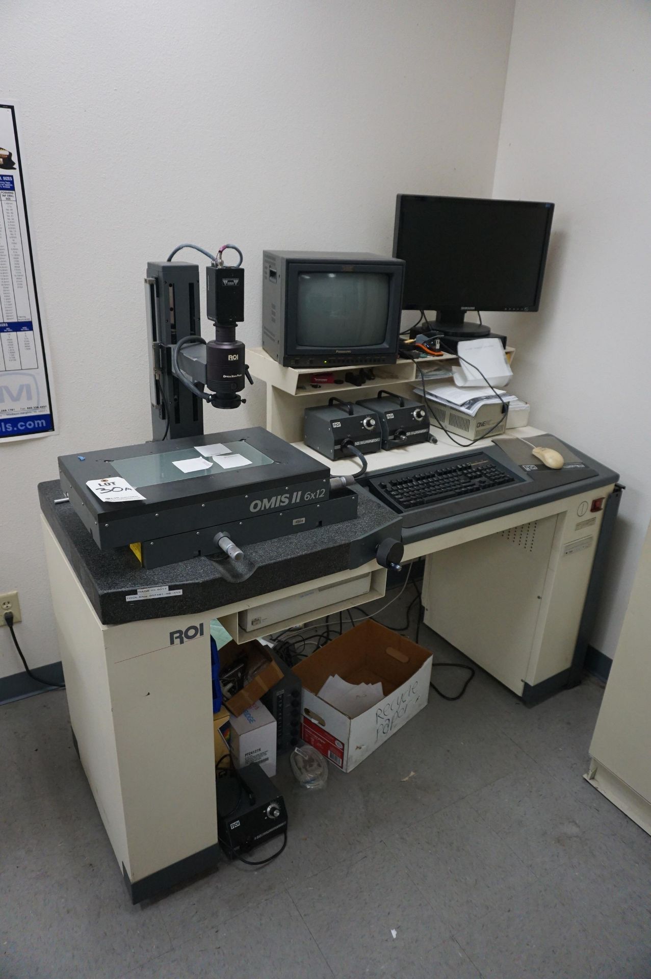 1998 RAM OPTICAL INSTRUMENTATION INC. MODEL OMIS II 6 X 12 OPTICAL MEASUREMENT INSPECTION SYSTEM,