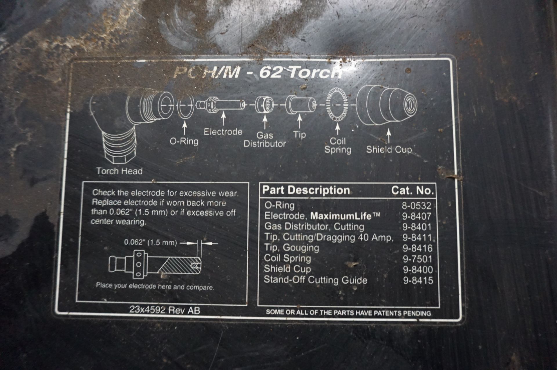 THERMAL DYNAMICS CUTMASTER 50 PLASMA CUTTER, S/N 01041138, INPUT GAS AIR OR NITROGEN, MAX GAS - Image 3 of 4