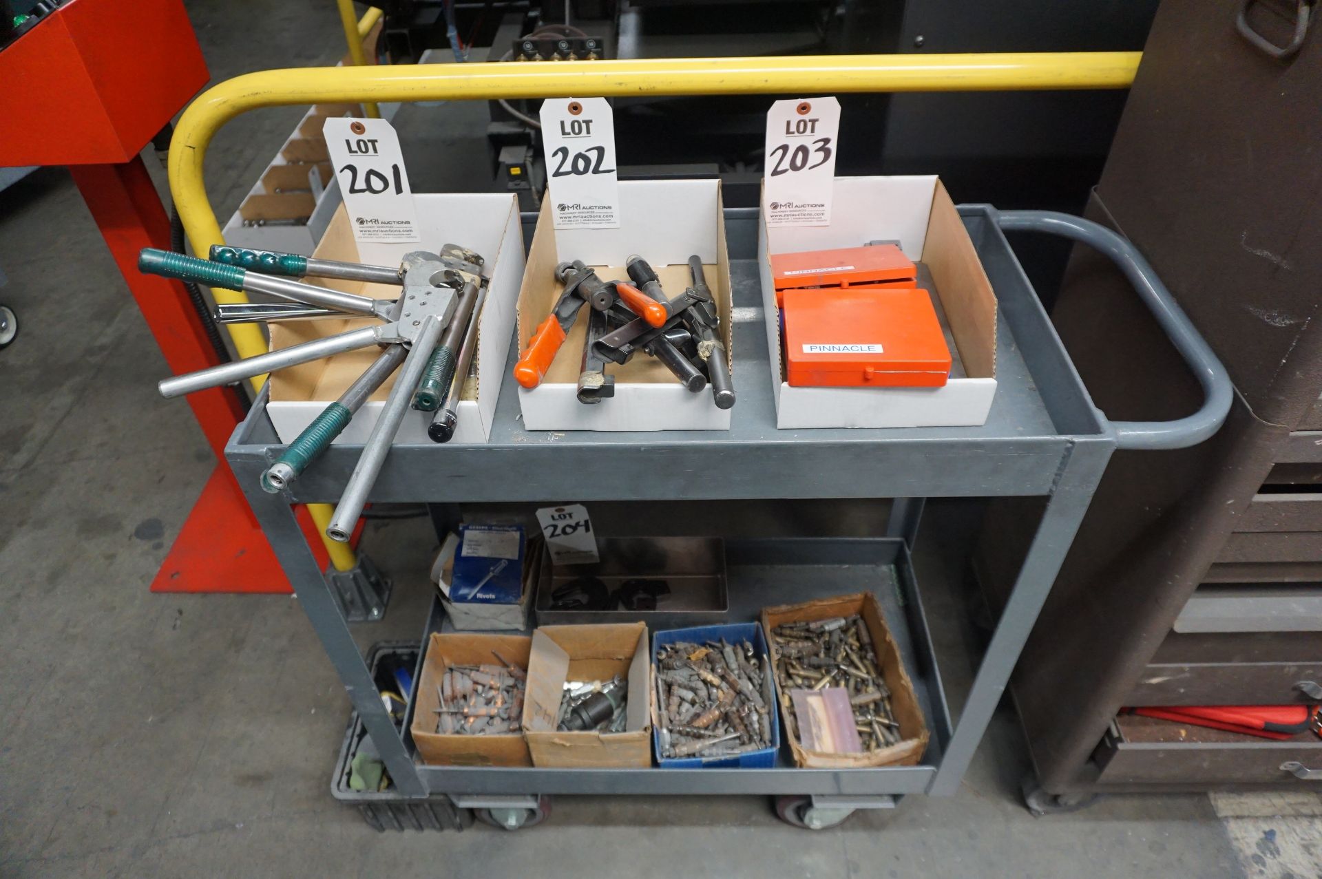 LOT TO INCLUDE: (2) ROLLING STEEL ULINE CARTS, (1) KENNEDY TOOLBOX *NO CONTENTS, LATE PICK UP* - Image 2 of 3