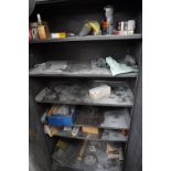 (2) STEEL CABINETS, BROWN, WITH CONTENTS TO INCLUDE BUT NOT LIMITED TO: MISC. HARDWARE