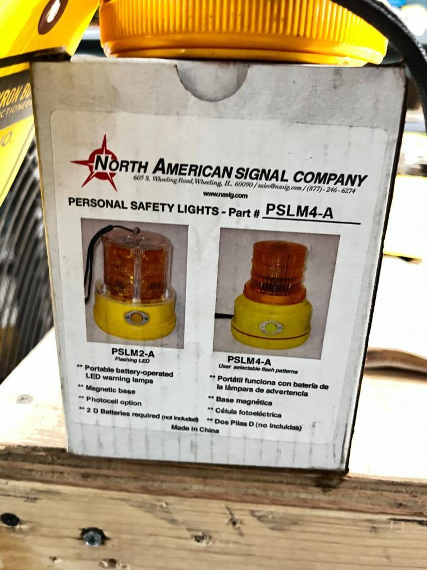 (3) American Signal PSLMA-4 Personal Safety Lights, Battery Powered