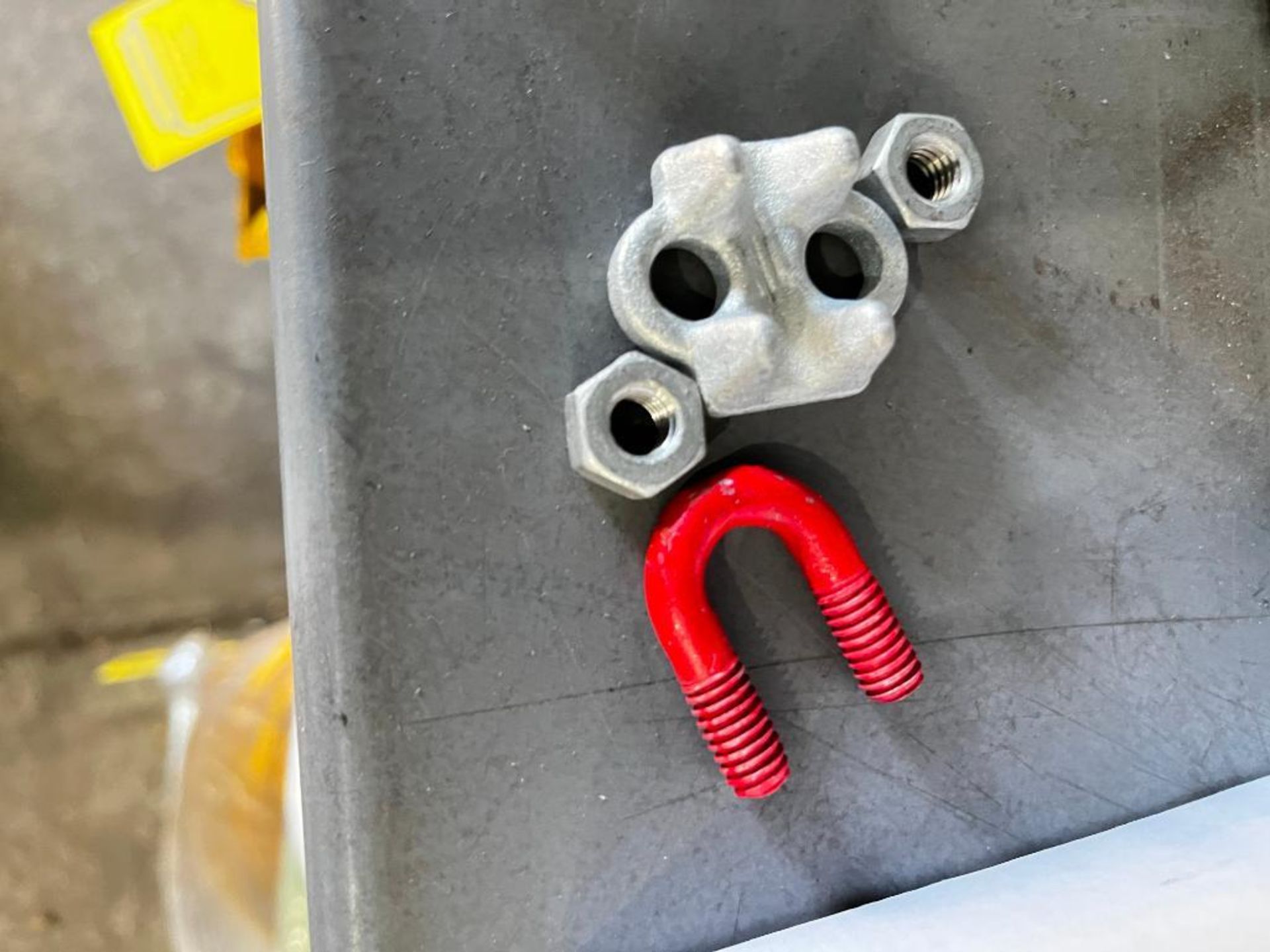 (4) Shelves of Concrete Nails, Anchor Bolts, Brackets , Hinges, Spring Latches, Cast Iron Industrial - Image 10 of 21