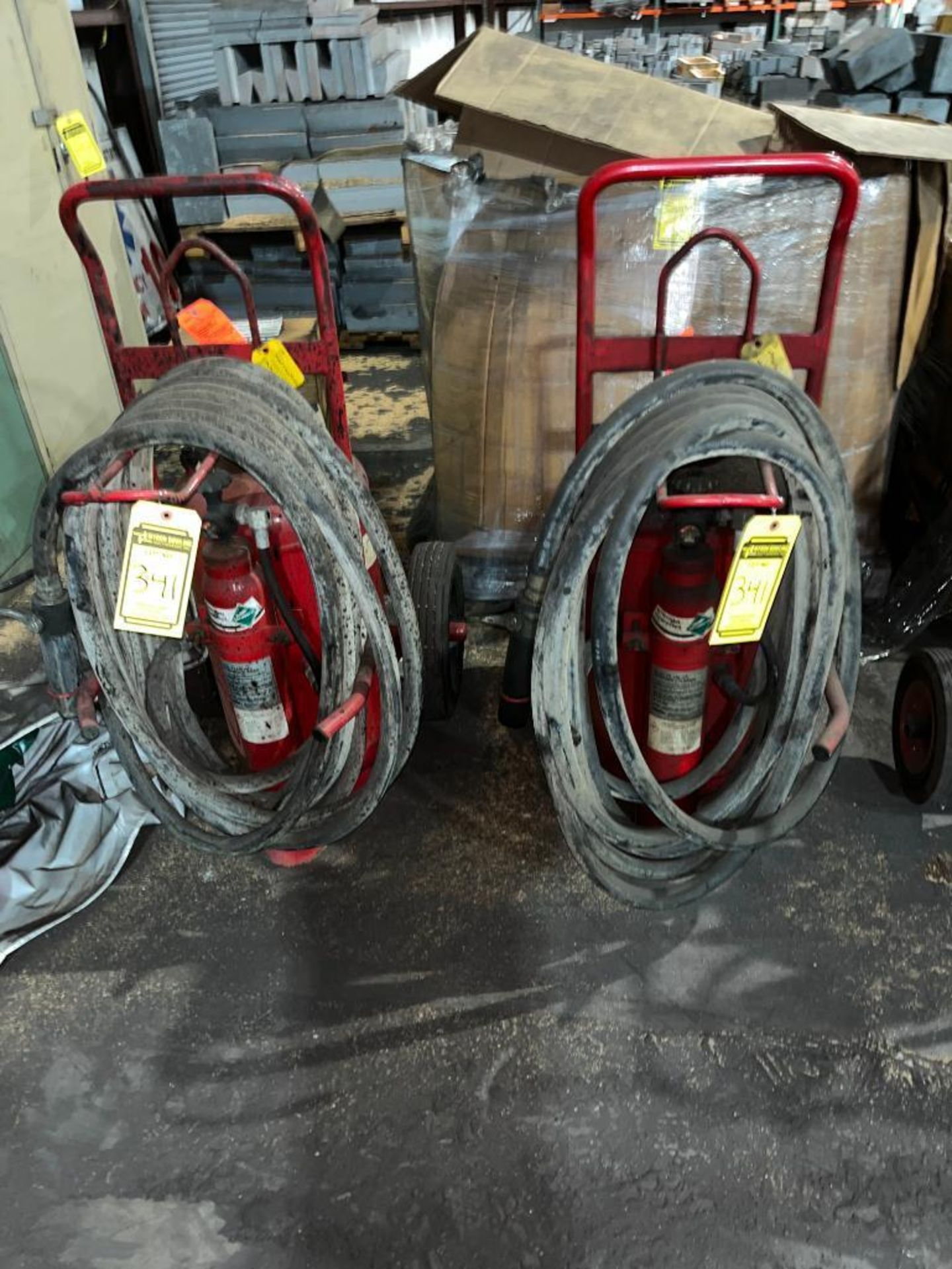 (4) 50 Lb. BC Powder Fire Extinguisher Wheeled Unit - Image 4 of 7