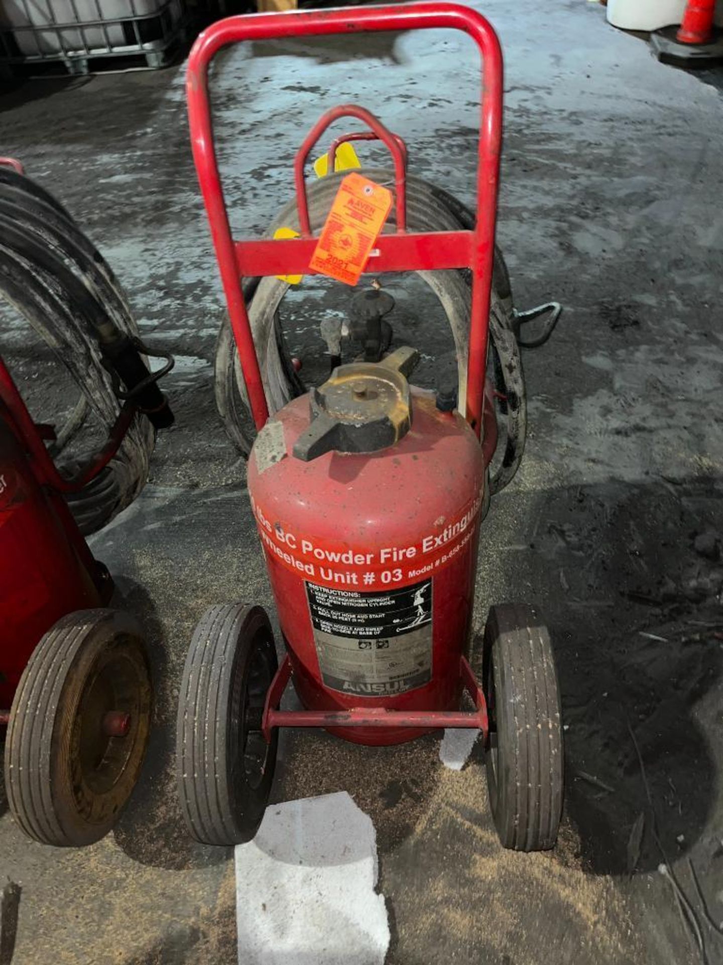 (4) 50 Lb. BC Powder Fire Extinguisher Wheeled Unit - Image 5 of 7