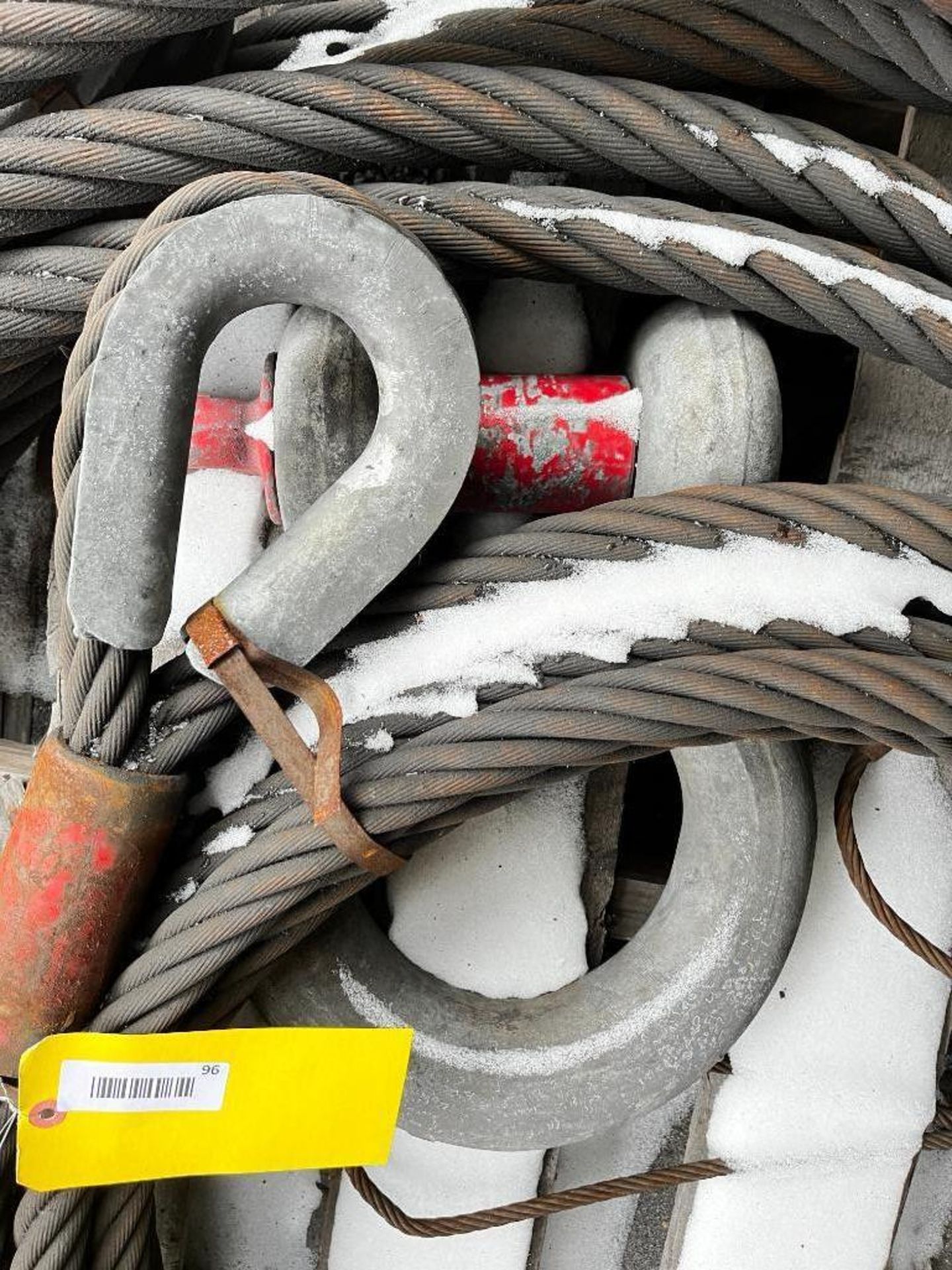 (1) Wire Rope Sling, 42-Ton, (1) 30-Ton Wire Rope Sling, 45' Length, 1-1/4" Dia. Rope, Eye to Eye Th - Image 2 of 3