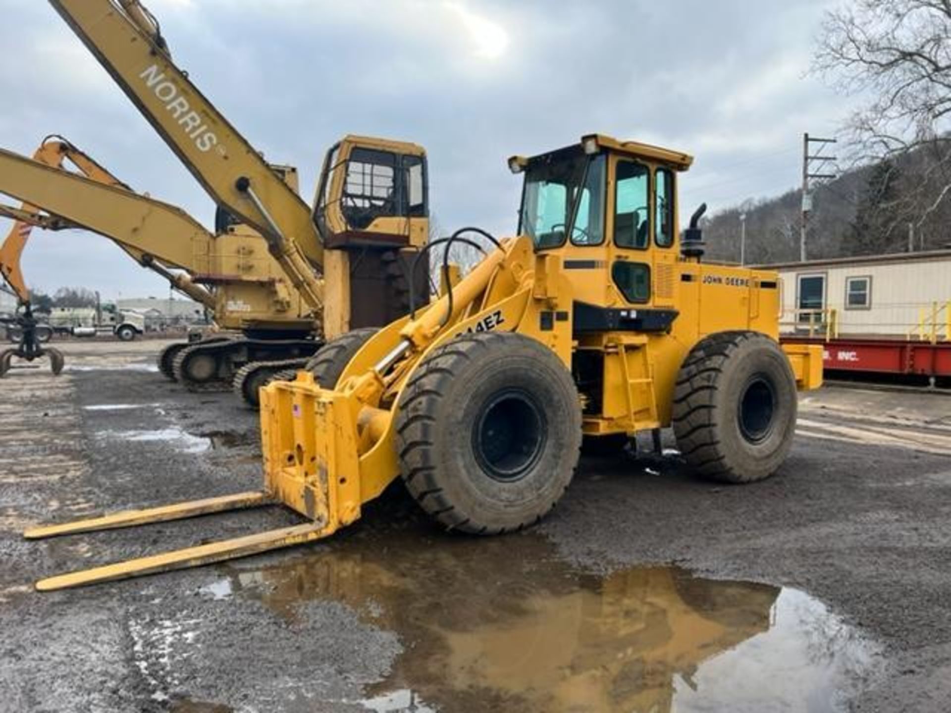 2001 John Deere 644EZ Wheel Loader, S/N 522531, w/ Forks, Enclosed Cab, Air Filled Tires,1,964.2 Act