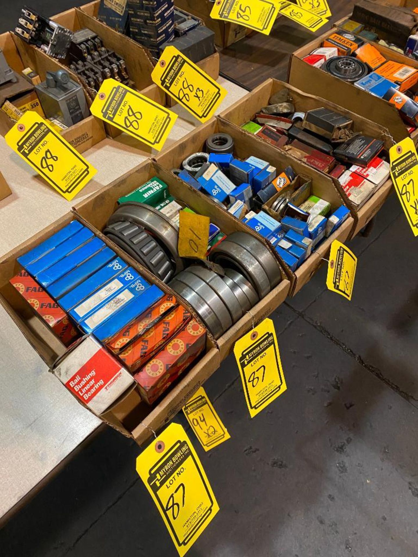 (4) Boxes of Bearings