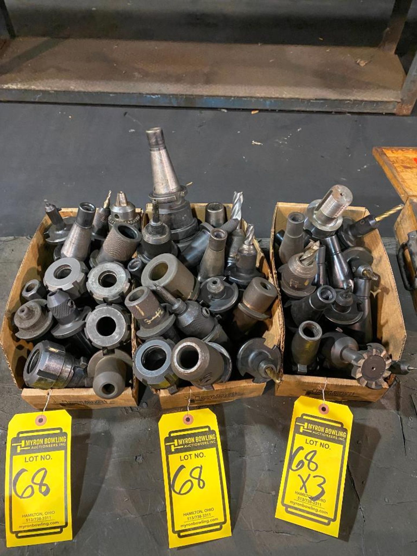 (3) Boxes of Cat 40 Taper Tooling