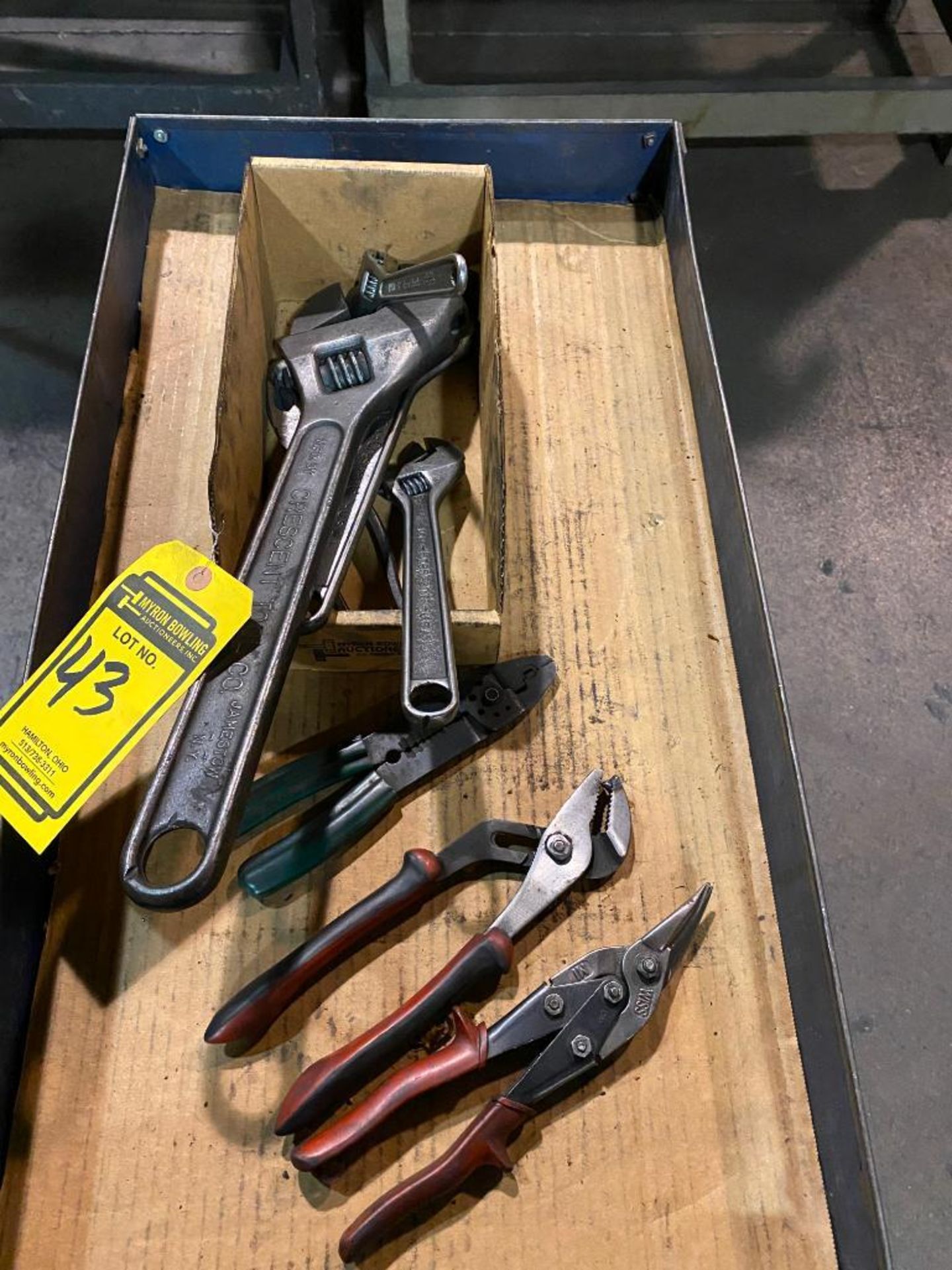 Box of Wrenches, Shears, & Pliers