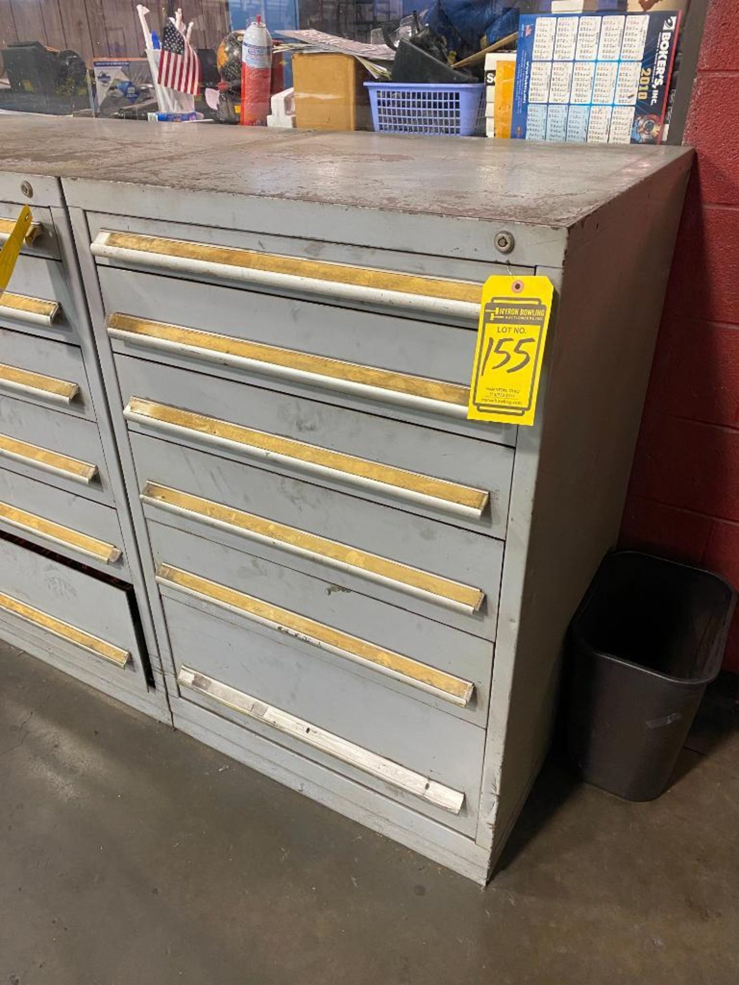 6-Drawer Vidmar Cabinet w/ Content: Screws, Nails, Shoulder Bolts, Dowels, Hex Head Bolts