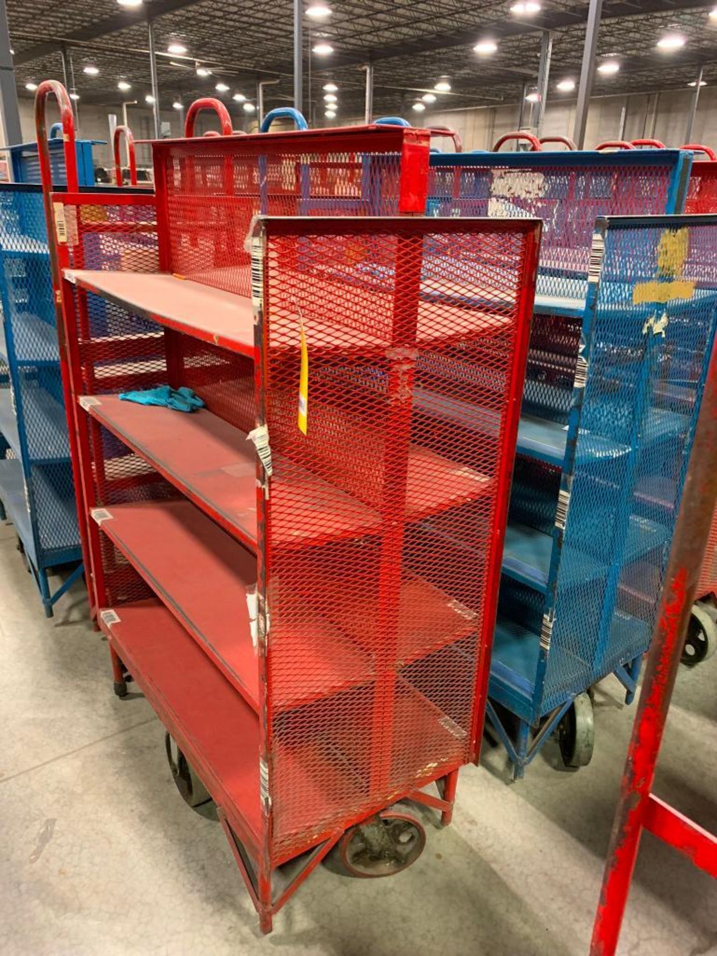 (10) Double Sided Carts, 42" W x 52" H x 10-1/2" D W/ Attached Ladder