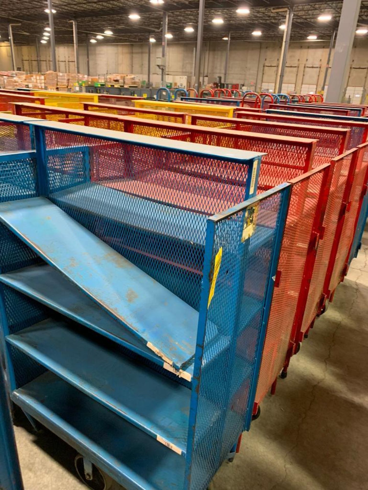 (10) Double Sided Carts, 42" W x 52" H x 10-1/2" D