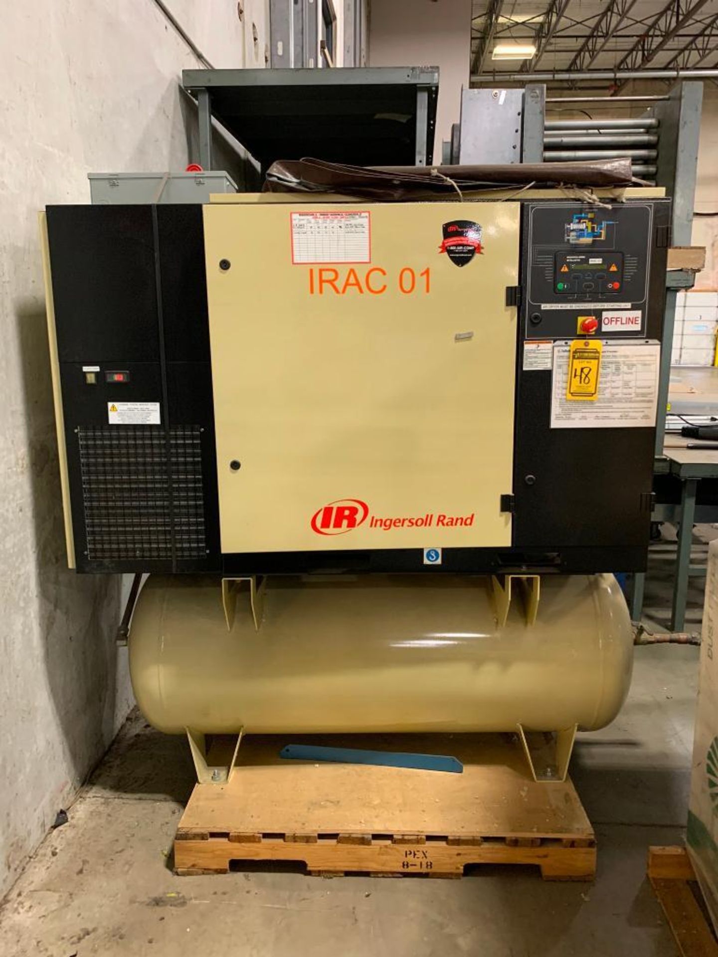 Ingersoll Rand 25 HP Air Compressor, Model SSR UP6-25-125, S/N CBV172917, 125 PSIG, 120-Gallon Tank,