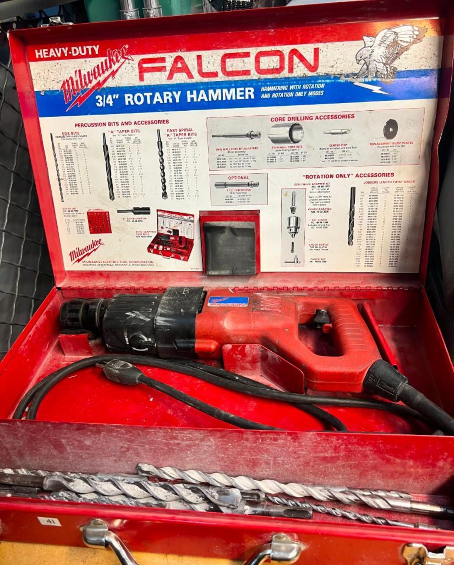 Milwaukee Falcon Electric 3/4"Rotary Hammer, S/N 783D198370202