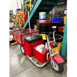 3-Wheel Personnel Cart, Utility Bed (Needs Batteries Replaced)