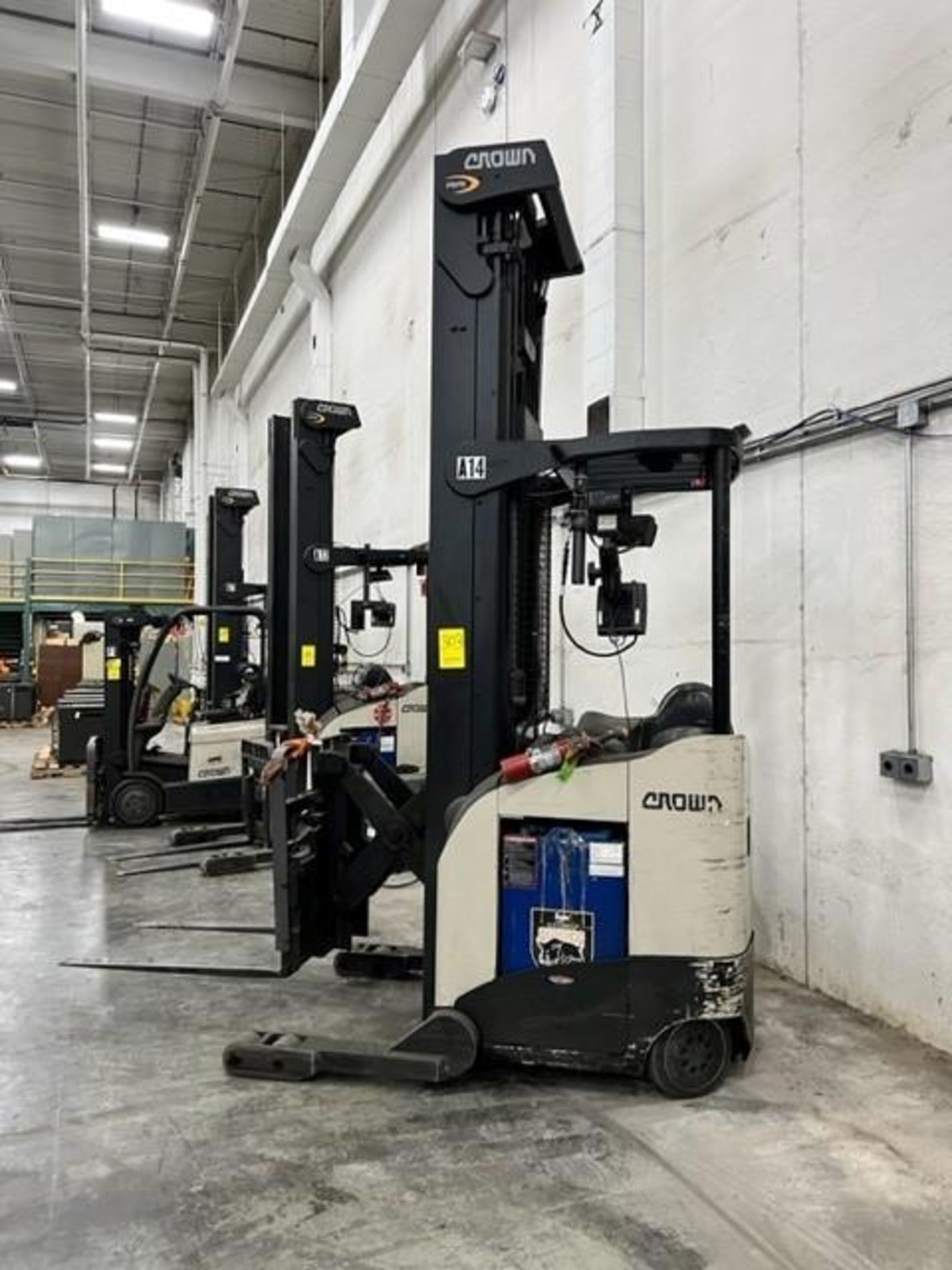 2012 Crown 4,500 LB. Capacity Reach Truck, Model RR 5725-45, 36 V, 140" To Top of Mast, 321" Max. Lo