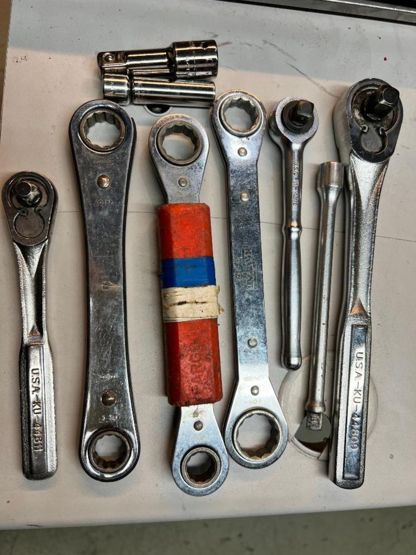 Assorted Wrenches, Sockets, Ratchets