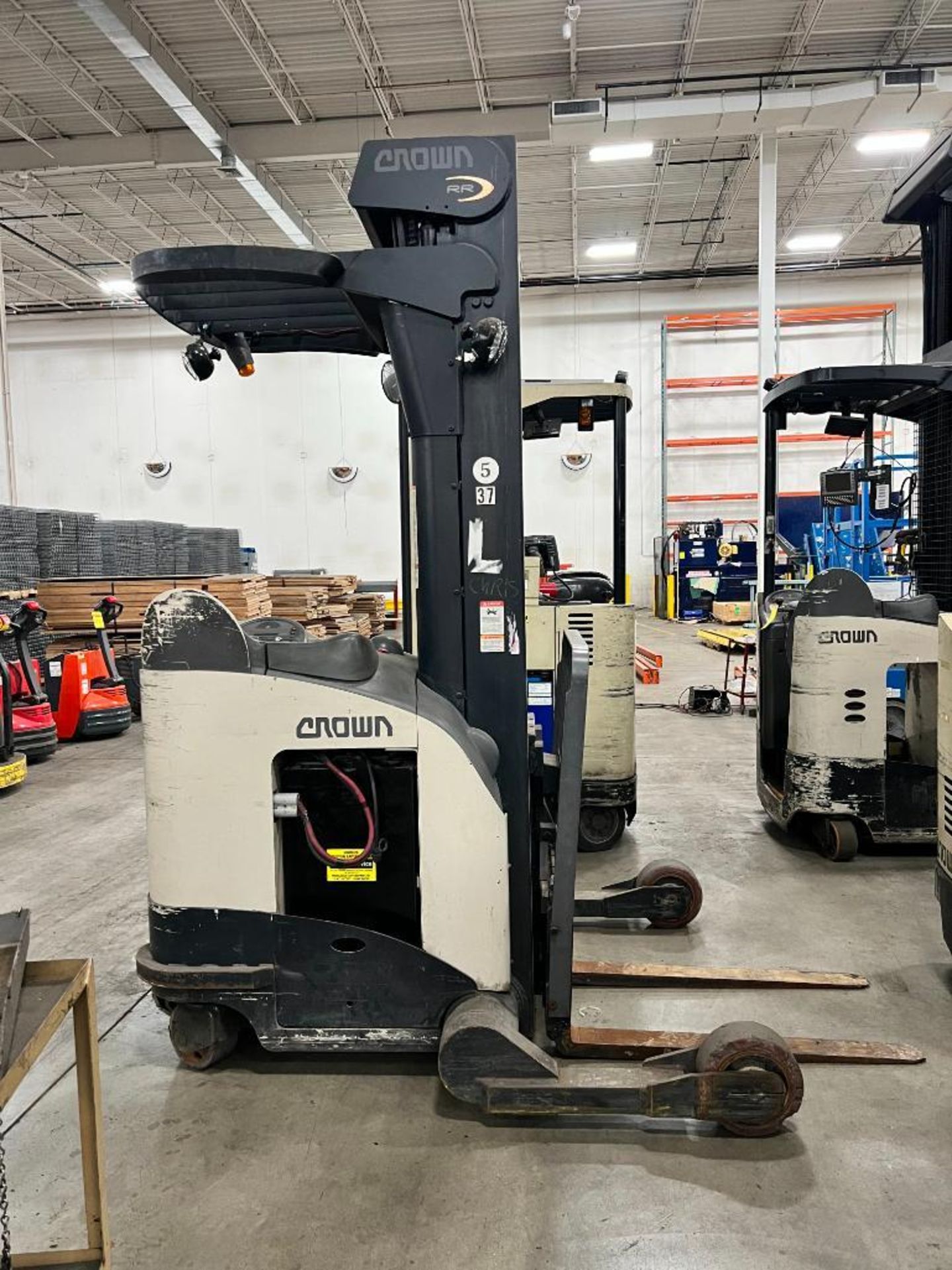 2003 Crown 4,500 LB. Capacity Reach Truck, Model RR 5220-45, 36 V, 107" To Top of Mast, 240" Max. Lo