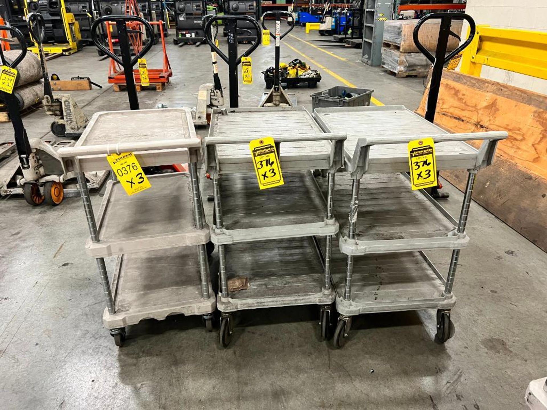 (3) 3-Shelf Utility Cart