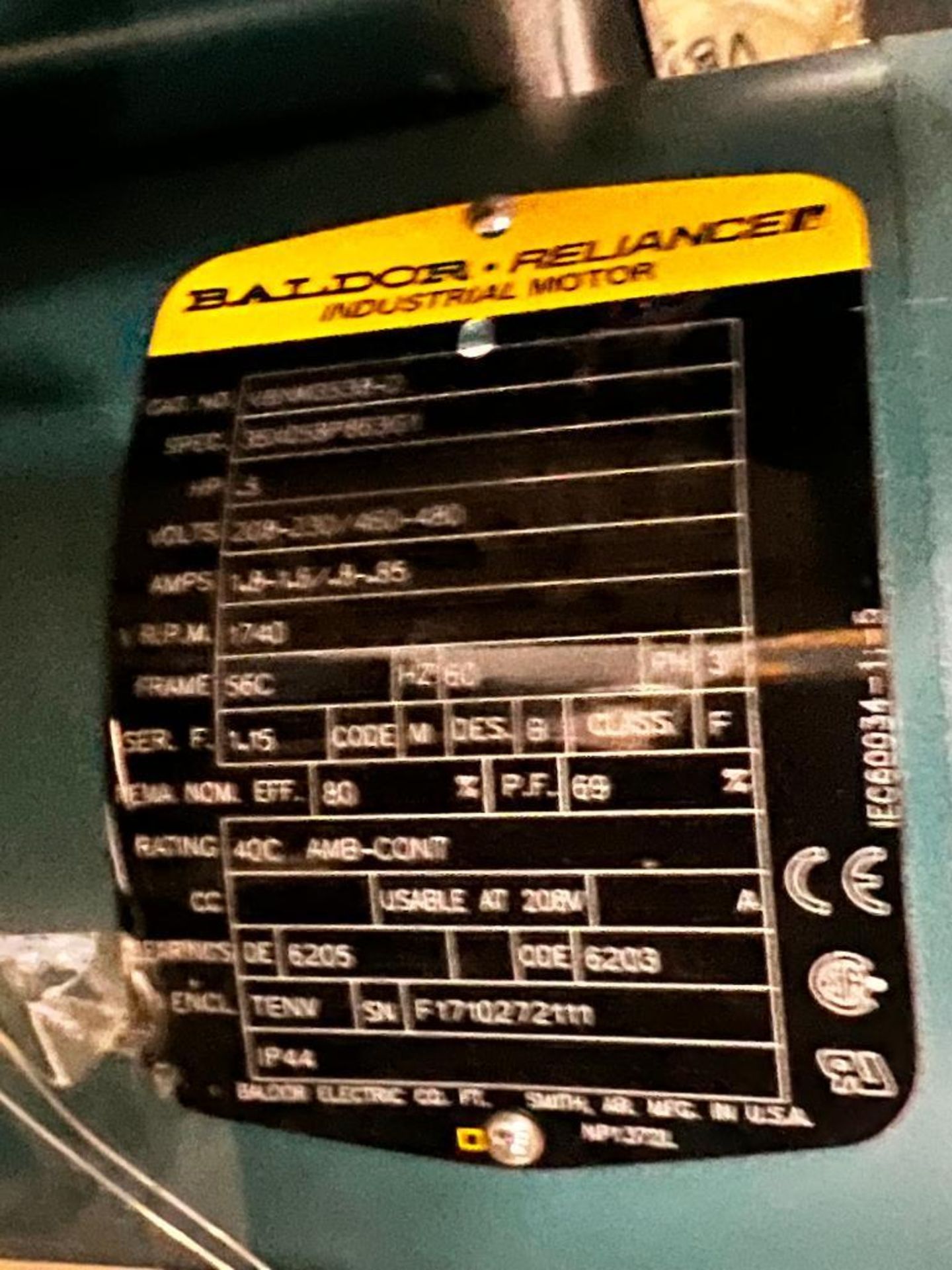 (2x) Baldor Reliance Motors, Cat. No. VDNM3538D, .5 HP, 1,740 RPM, 56C Frame - Image 4 of 4