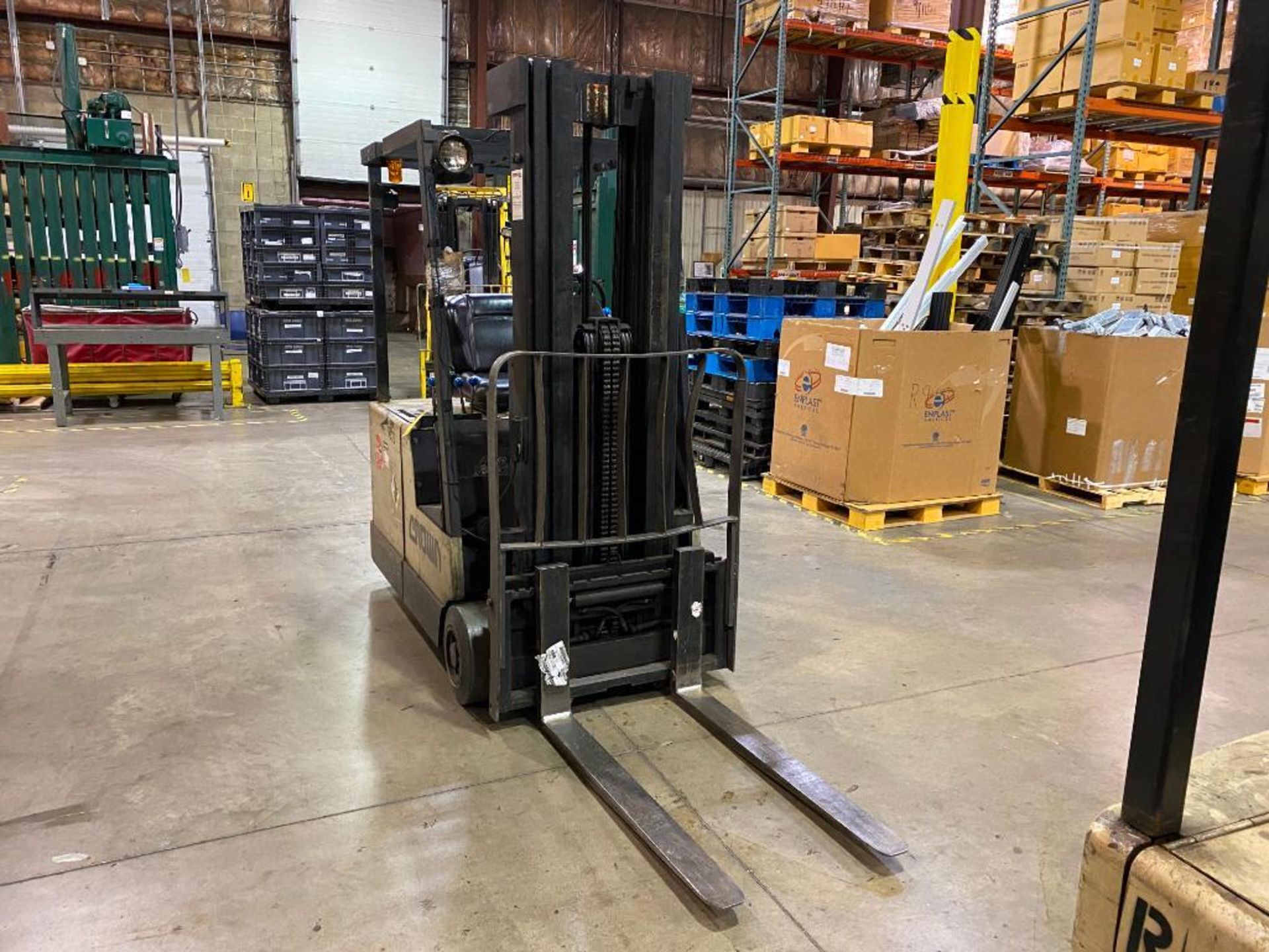 Crown 3,000-LB. Capacity 3-Wheel Electric Forklift, S/N A205481, Lever Shift Transmission, 36 V Batt - Image 4 of 5