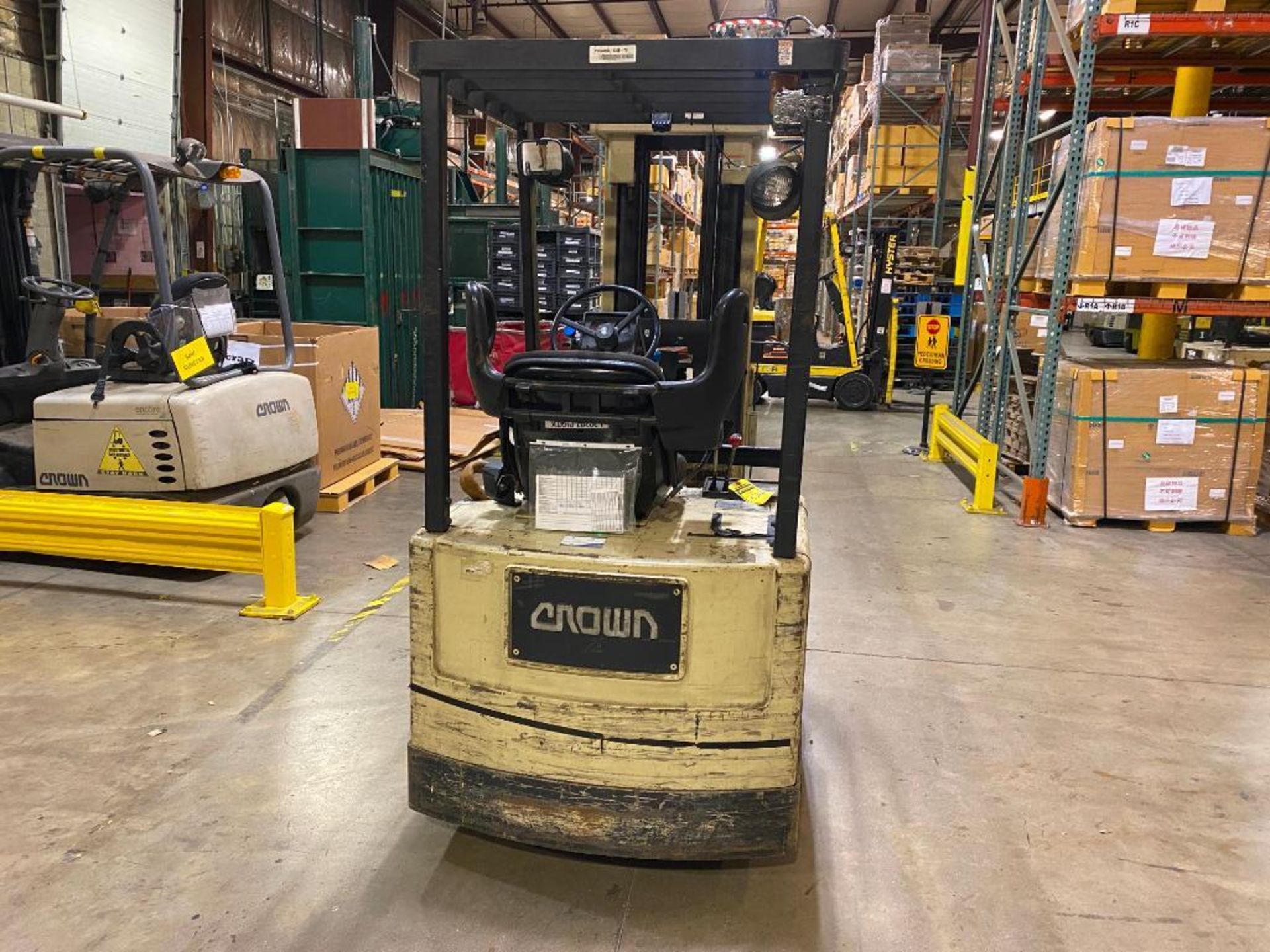 Crown 3,000-LB. Capacity Three Wheel Electric Forklift, Model 30SCTT, S/N 1A24986, Lever Shift Trans - Image 2 of 5