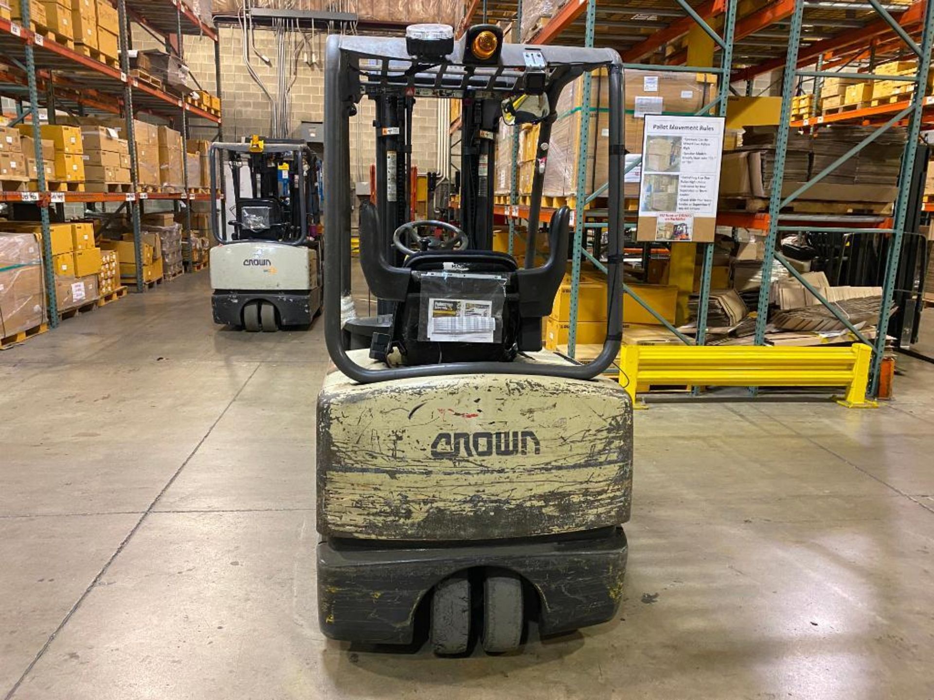 Crown 3,000-LB. Capacity Three Wheel Electric Forklift, Model SC-4000, S/N 9A122950, Lever Shift Tra - Image 2 of 5