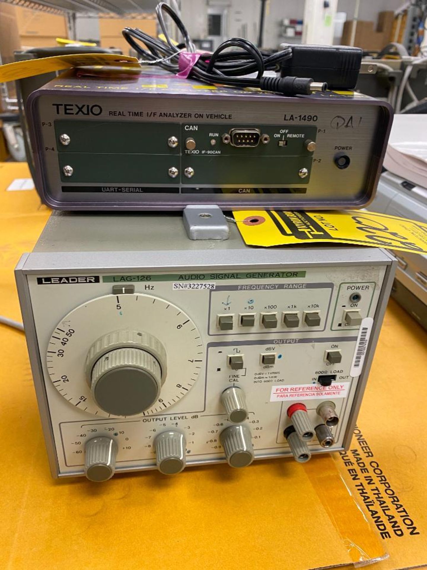 (1) Leader Audio Signal Generator, Model LAG-126 & (1) Texio I/F Analyzer on Vehicle - Image 2 of 2