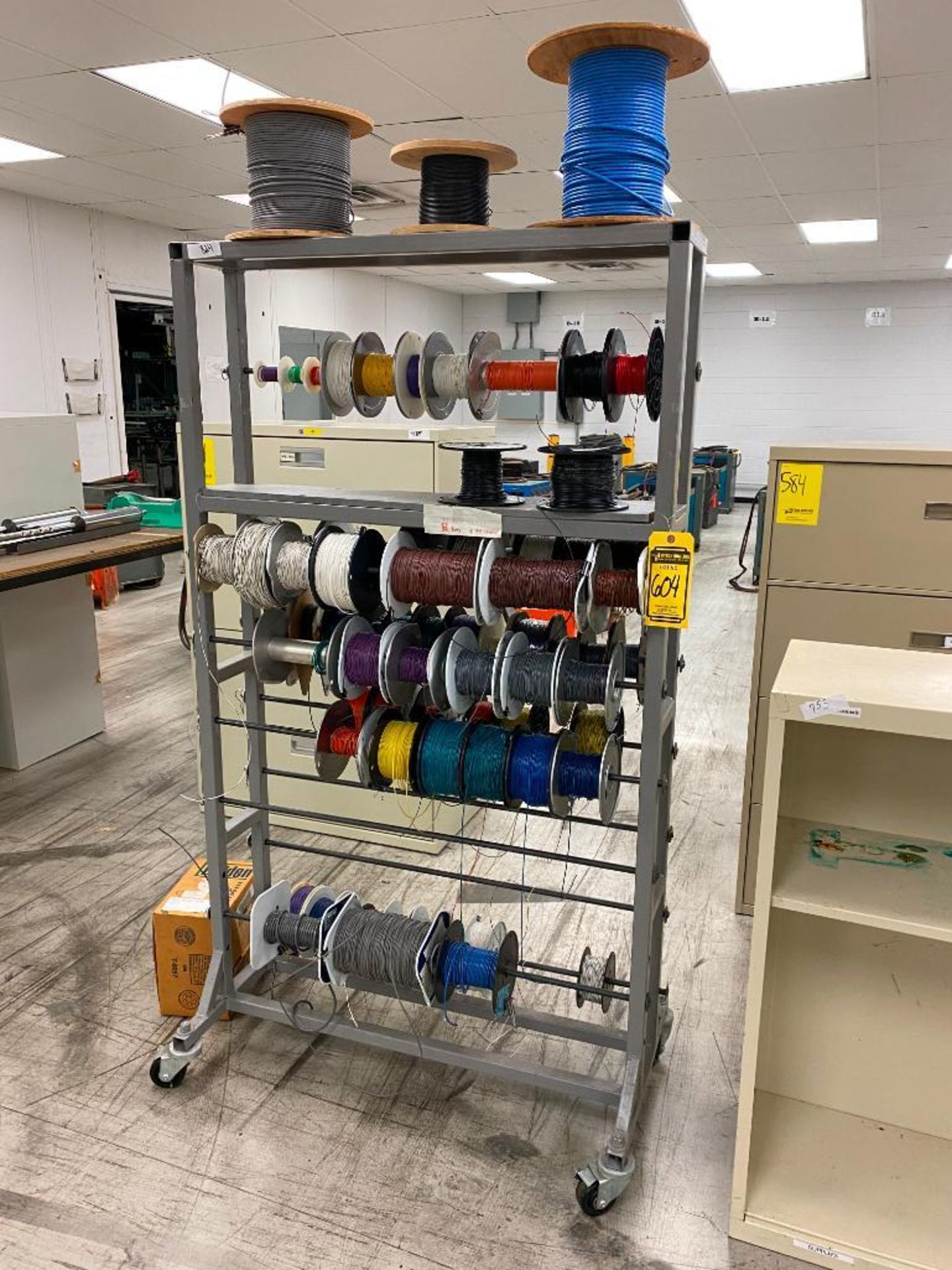 Rolling Rack w/ Assorted Wire