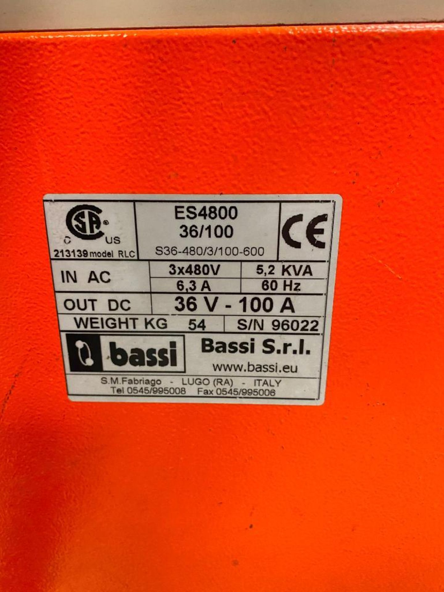 Bassi Eagle Smart 36 V Battery Charger - Image 2 of 3