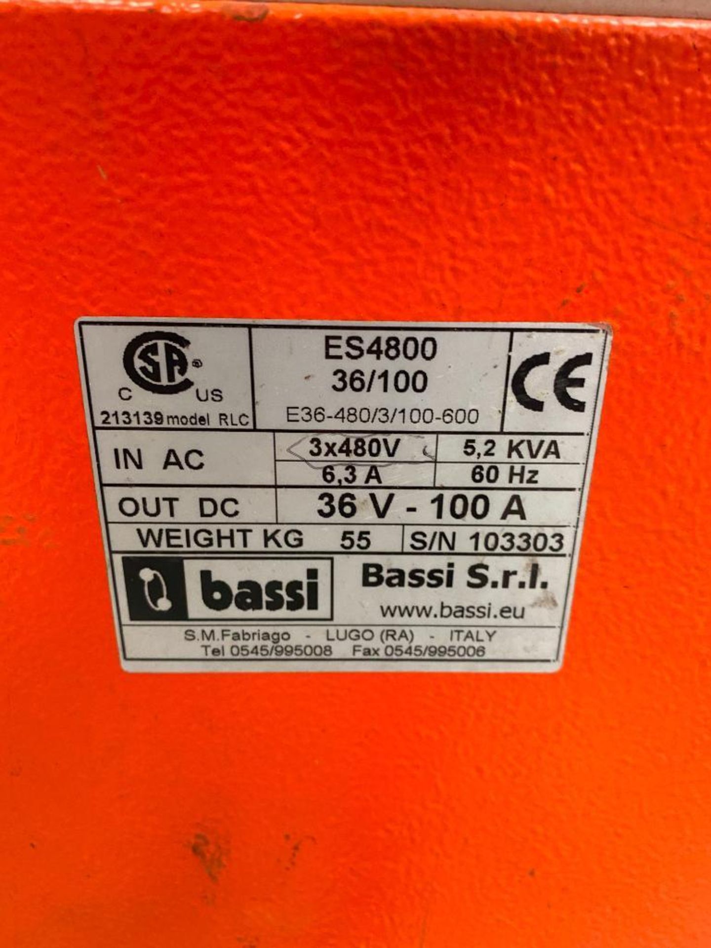 Bassi Eagle Smart 36 V Battery Charger - Image 2 of 3