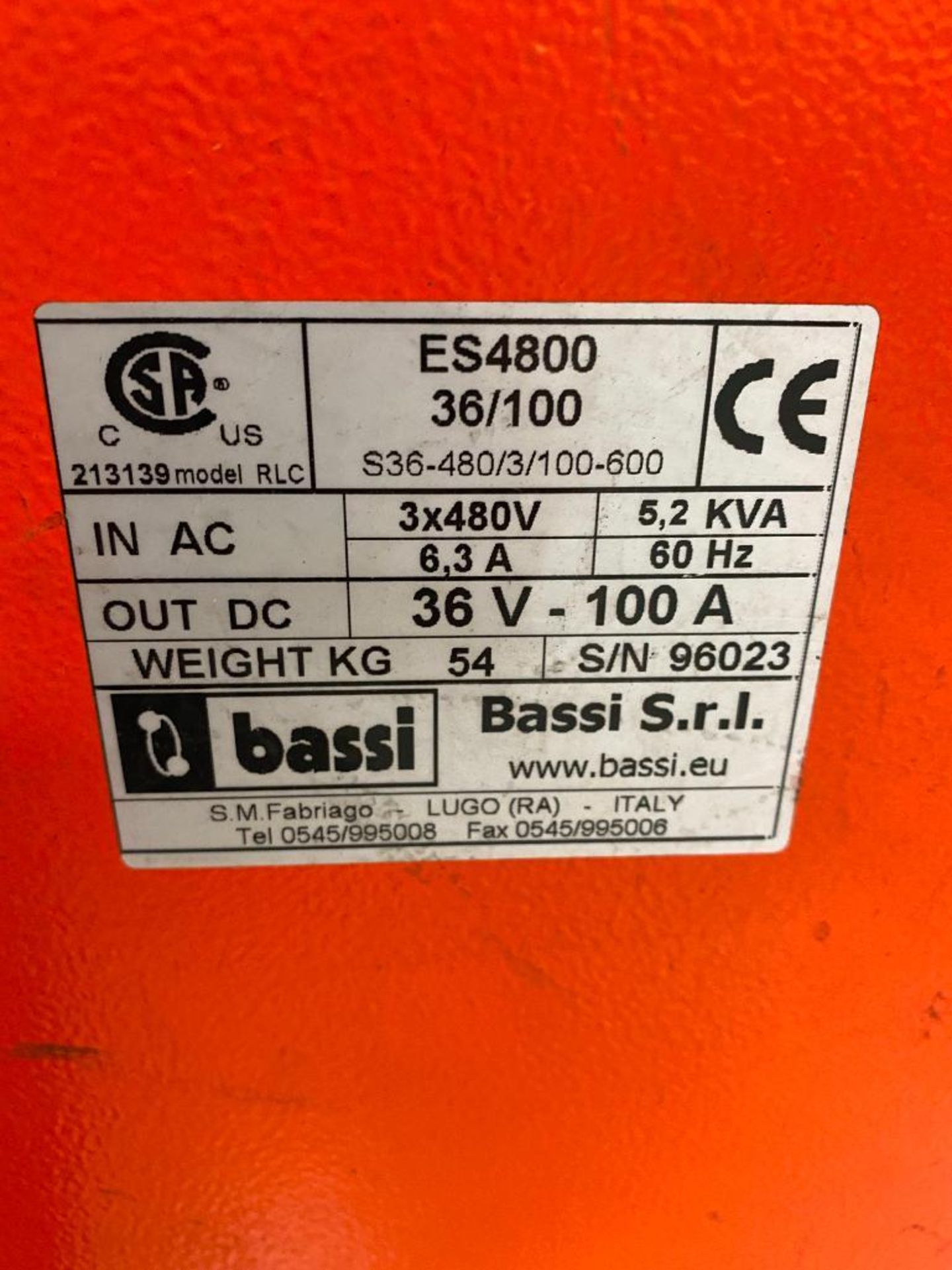 Bassi Eagle Smart 36 V Battery Charger - Image 2 of 4